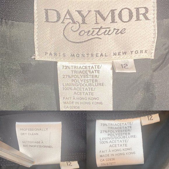 Dnwt 3 Piece Jacket Skirt and Scarf Formal Suit Nwt Black Size 12 by Daymor Couture - Image 13