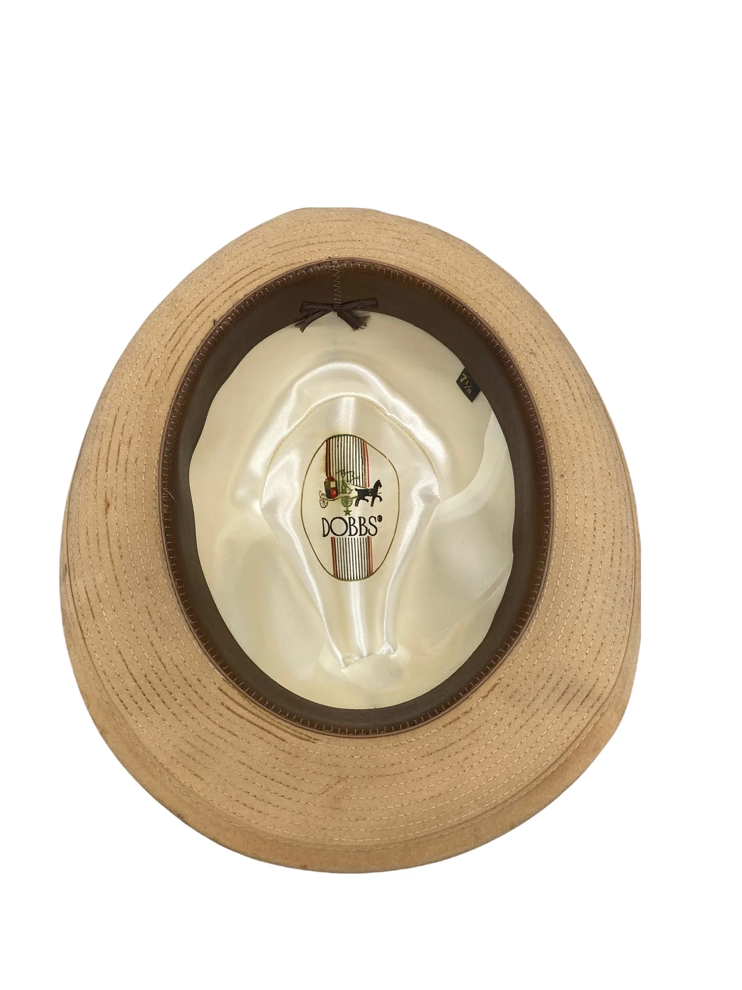 Dobbs Men’s Suede Feather Band Fedora Beige by Dobbs - Image 6