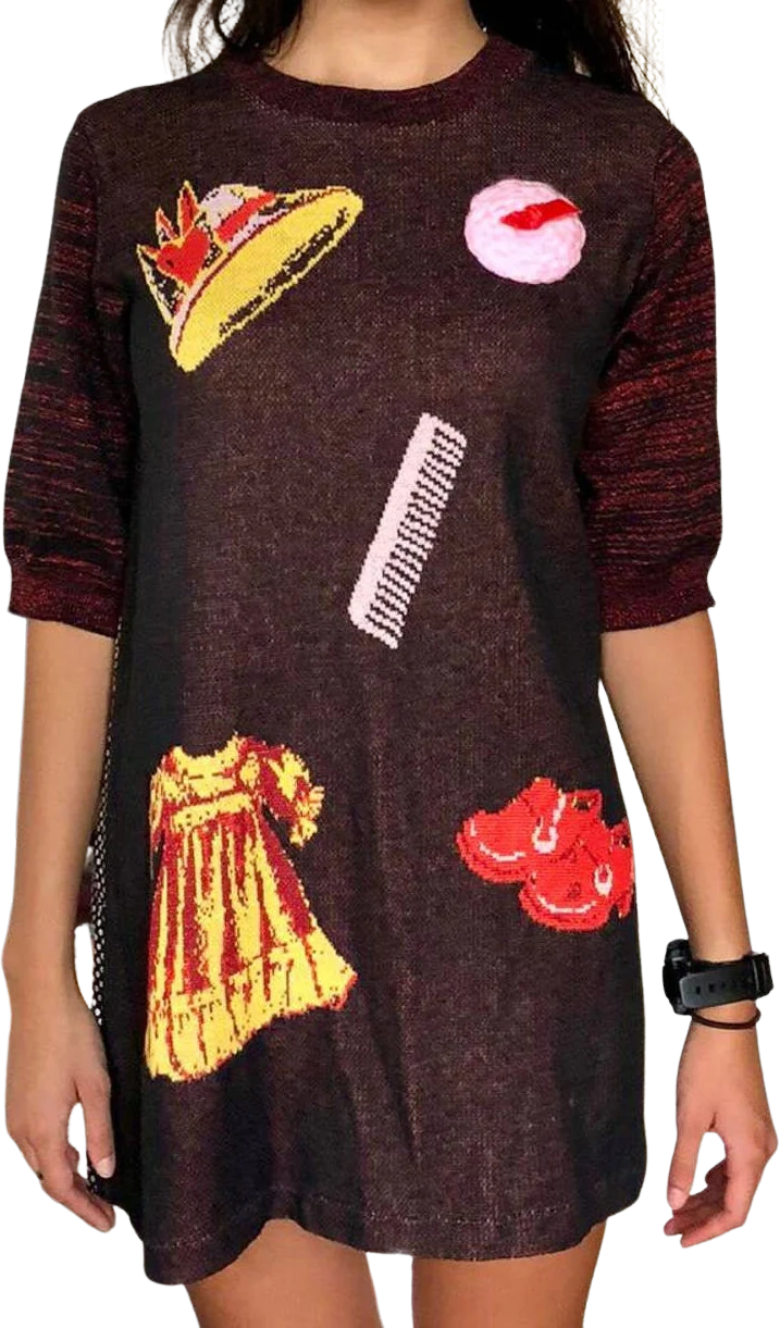 Dollhouse Applique Sweater by Jenny Fax