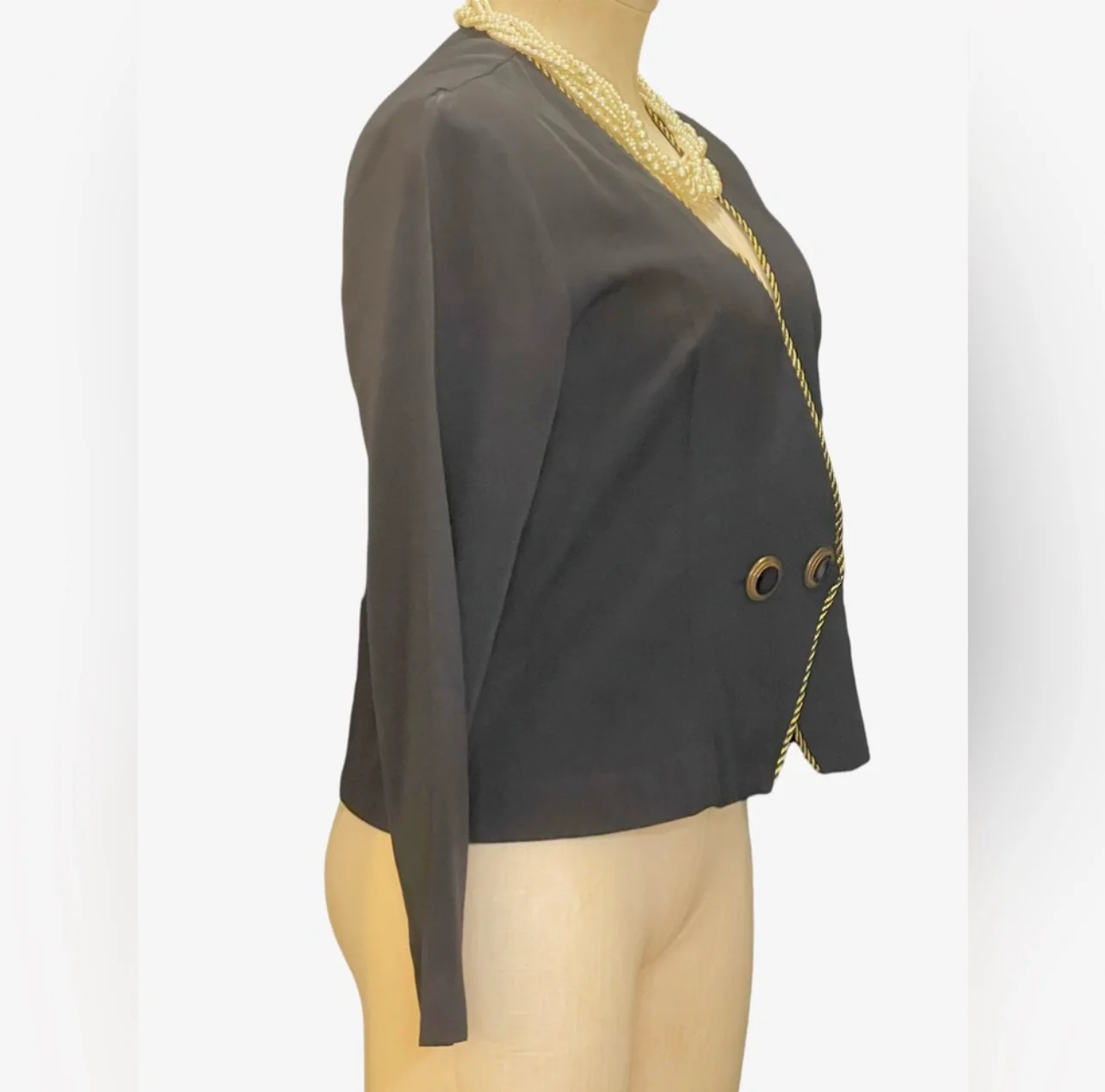 Double Breasted Crop Cut Blazer By Maggie Lawrence - Image 3