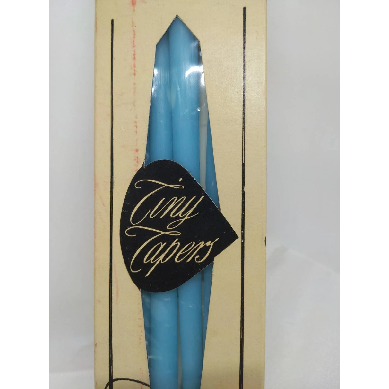 Dozen Aqua Turquoise Candle 10 '' Vintage Unburned by Paragon Candles - Image 2