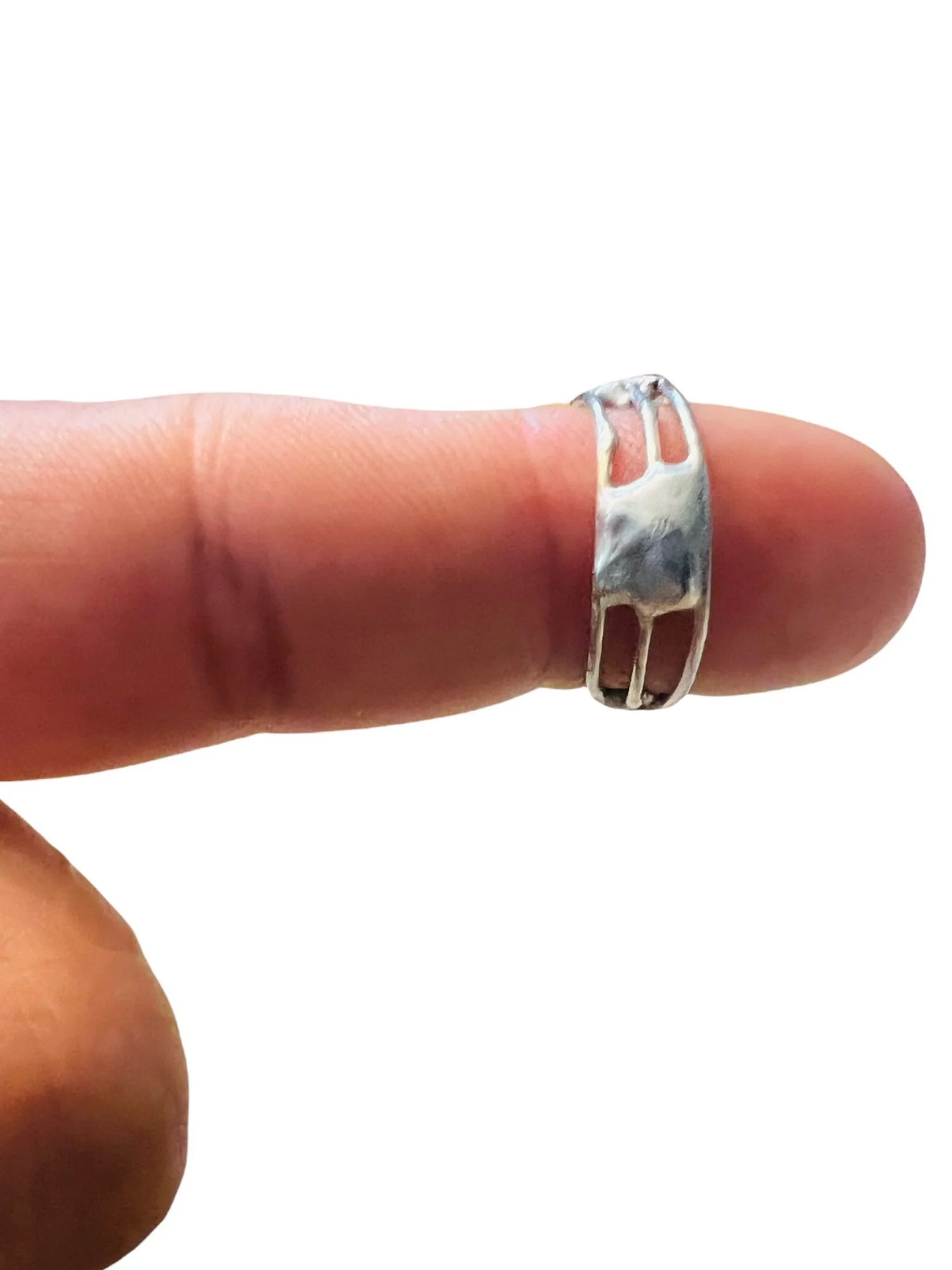 Dragon Claw Ring with Raw Quartz and Solder Handmade - Image 5