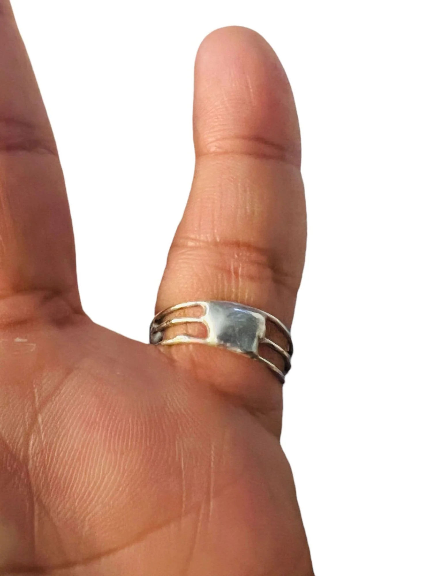 Dragon Claw Ring with Raw Quartz and Solder Handmade - Image 8