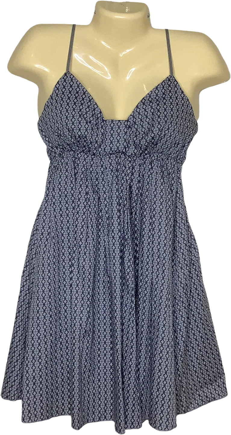 Dress 00s Mini Baby Doll Girls Large Womens Xs/s Gray Geo Print Sleeveless by LEI
