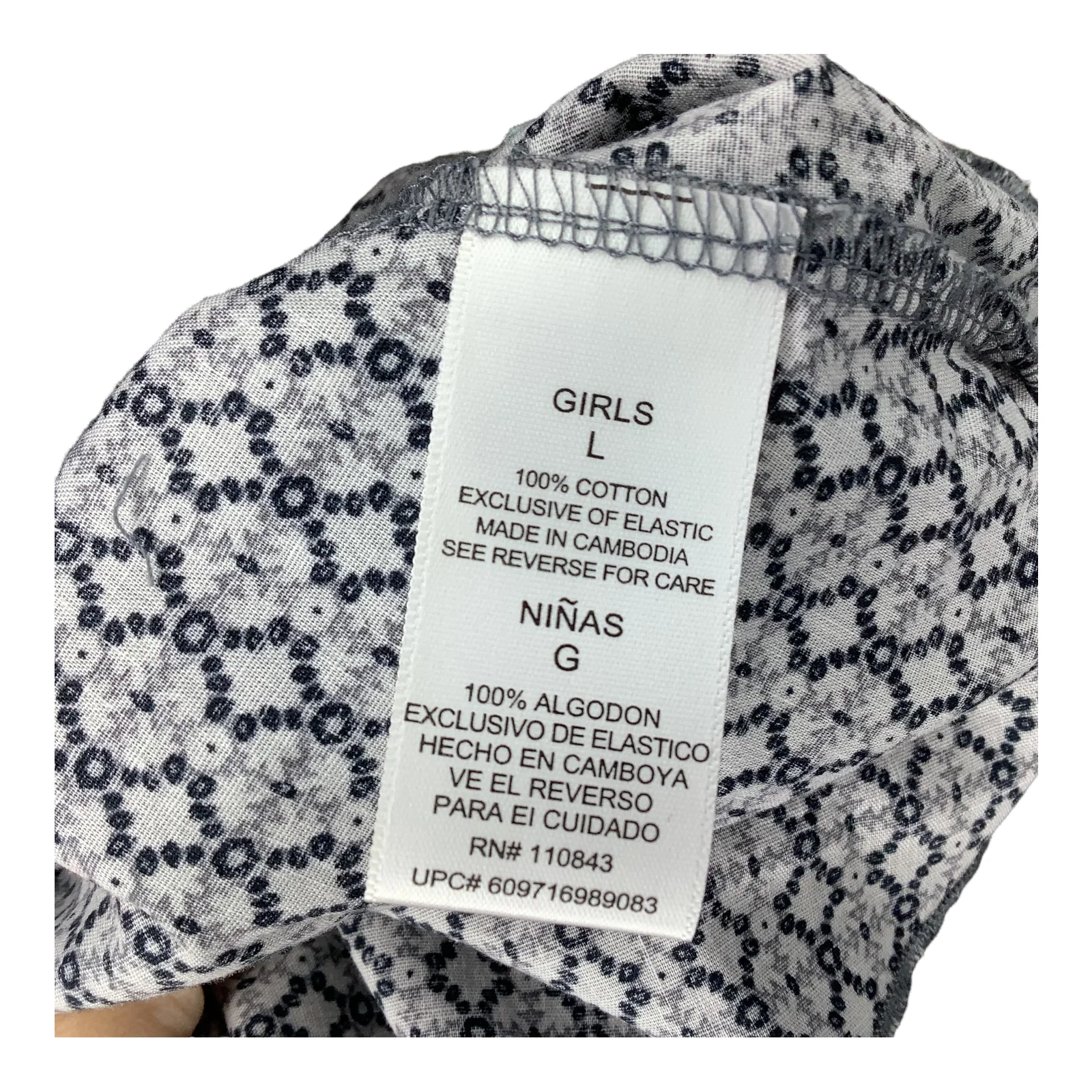 Dress 00s Mini Baby Doll Girls Large Womens Xs/s Gray Geo Print Sleeveless by LEI - Image 11