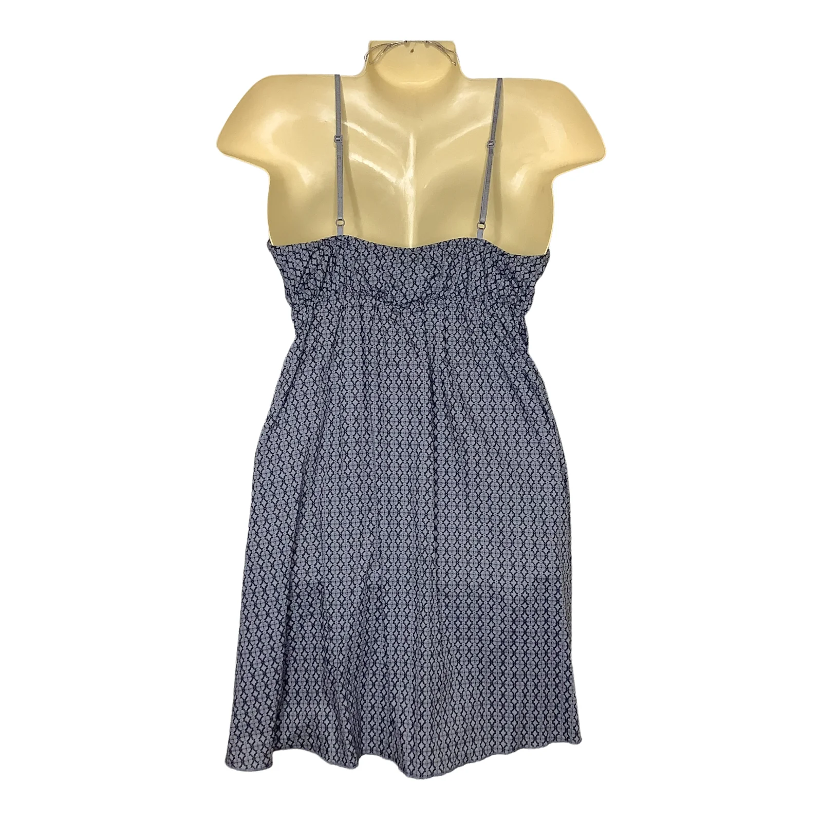 Dress 00s Mini Baby Doll Girls Large Womens Xs/s Gray Geo Print Sleeveless by LEI - Image 2