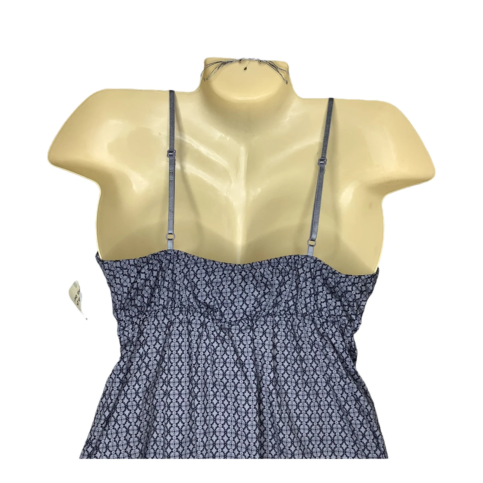 Dress 00s Mini Baby Doll Girls Large Womens Xs/s Gray Geo Print Sleeveless by LEI - Image 5