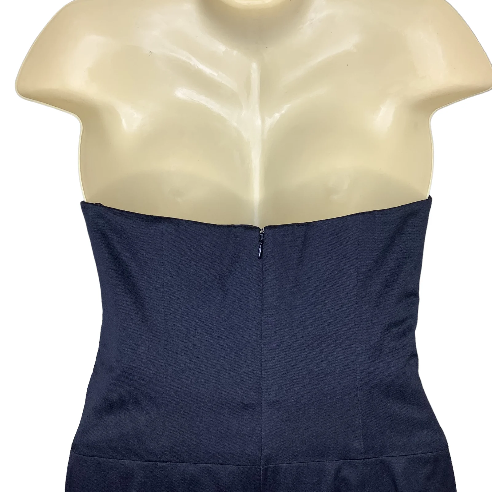 Dress Mini S/m Vintage 90s Black Strapless Ruched Cocktail Sheath Lbd by Kay Unger - Image 5