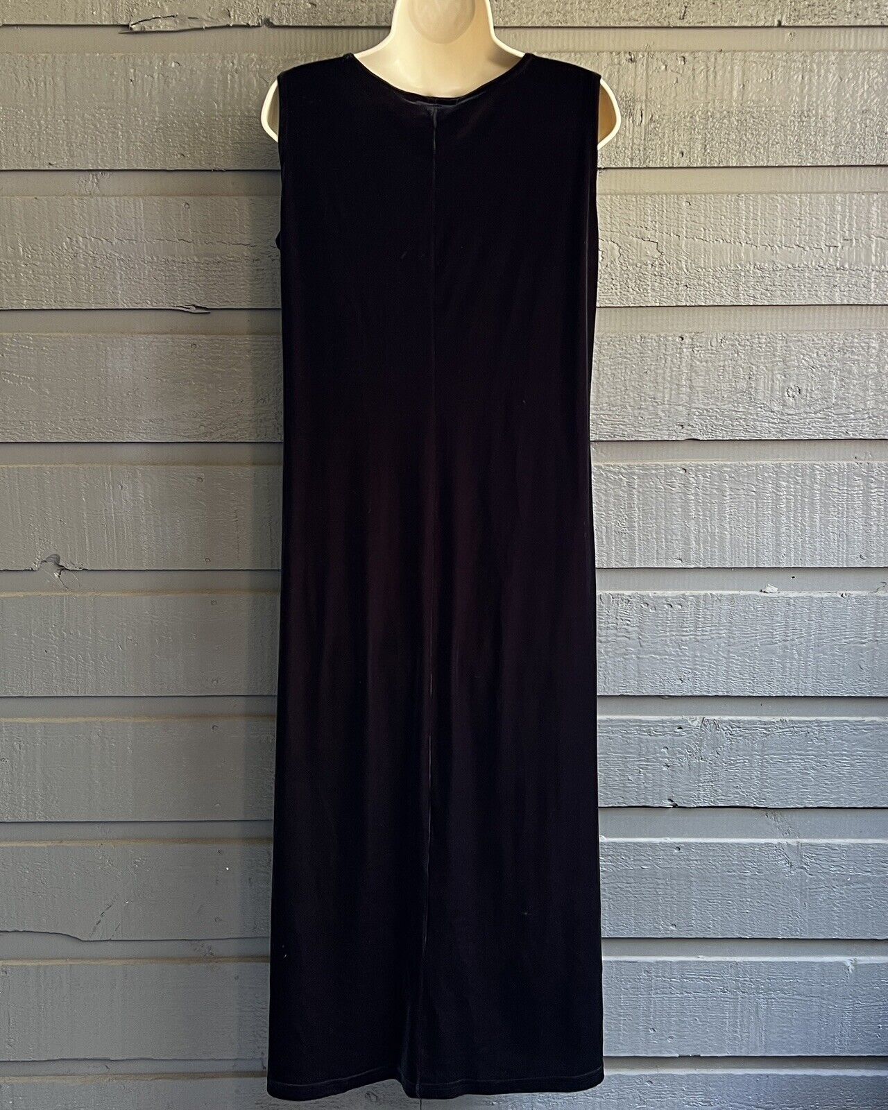 90s Long Black Velvet Hostess Maxi Dress Small By Dressing Clio - Image 2