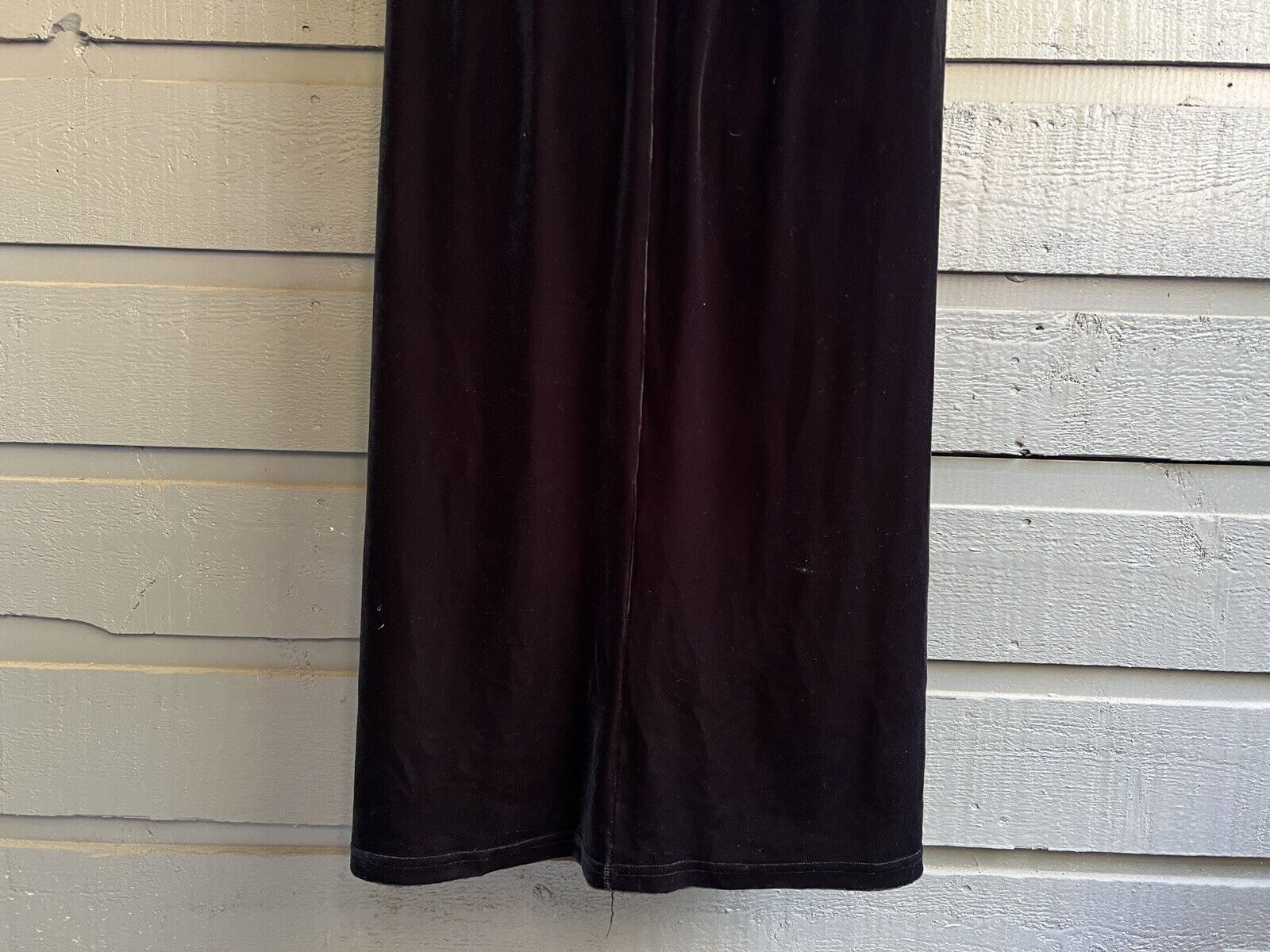 90s Long Black Velvet Hostess Maxi Dress Small By Dressing Clio - Image 6