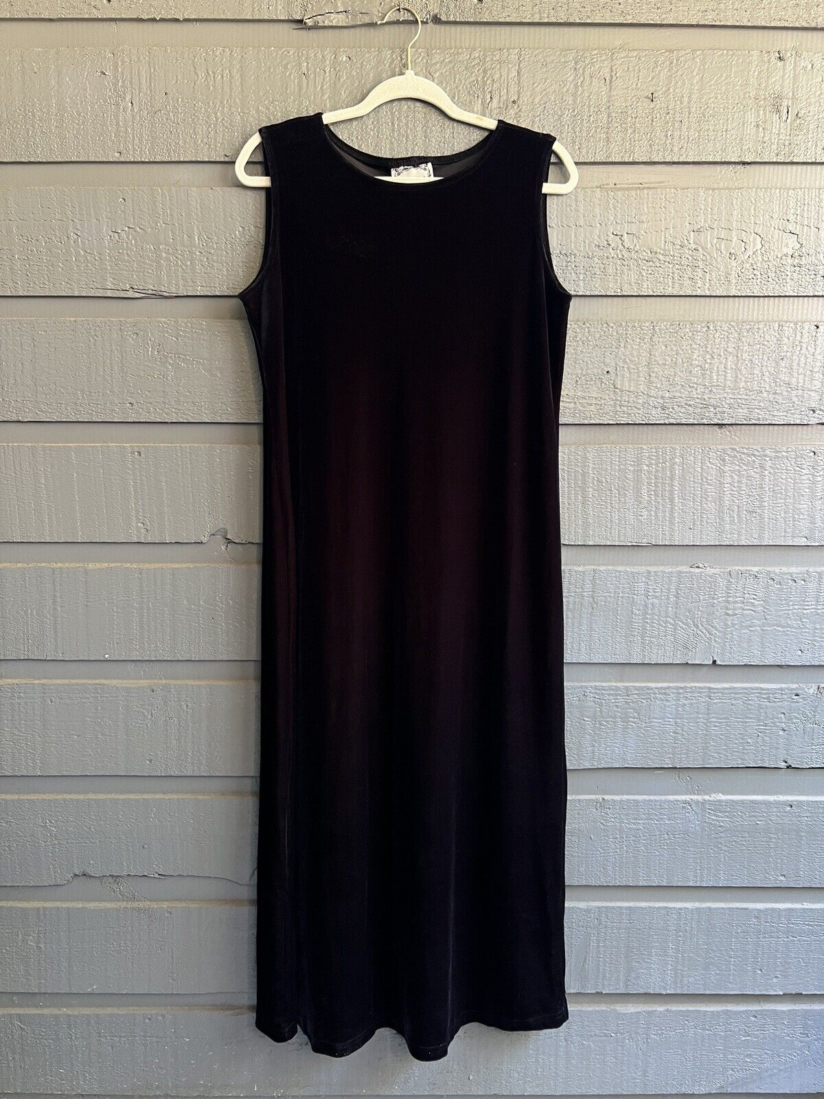 90s Long Black Velvet Hostess Maxi Dress Small By Dressing Clio - Image 8