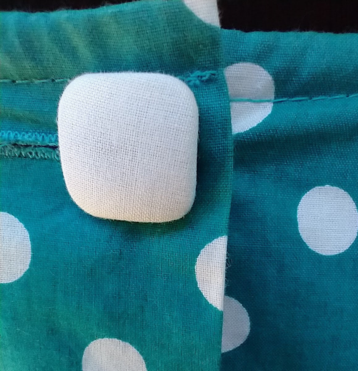 Drop Waist Dress Green and White Polka Dot Summer Dress Cotton Great Britian by Laura Ashely - Image 9