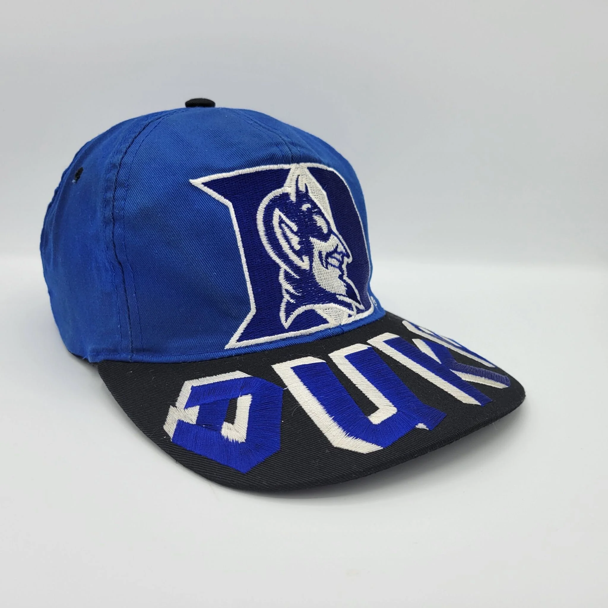 Duke Blue Devils Vintage 90s Snapback Hat Black and Blue College University Baseball Style Cap One Size Fits All - Image 2
