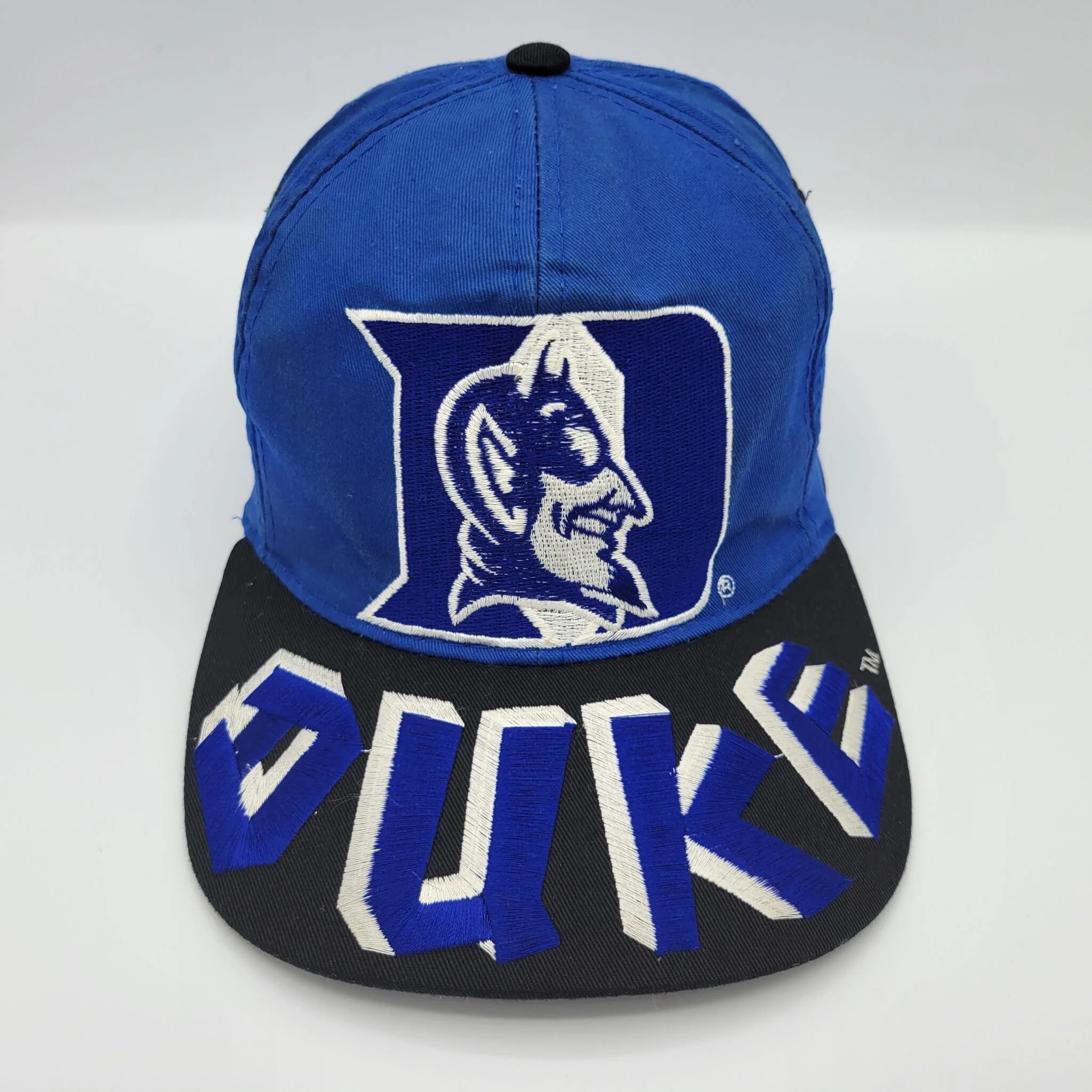 Duke Blue Devils Vintage 90s Snapback Hat Black and Blue College University Baseball Style Cap One Size Fits All - Image 3