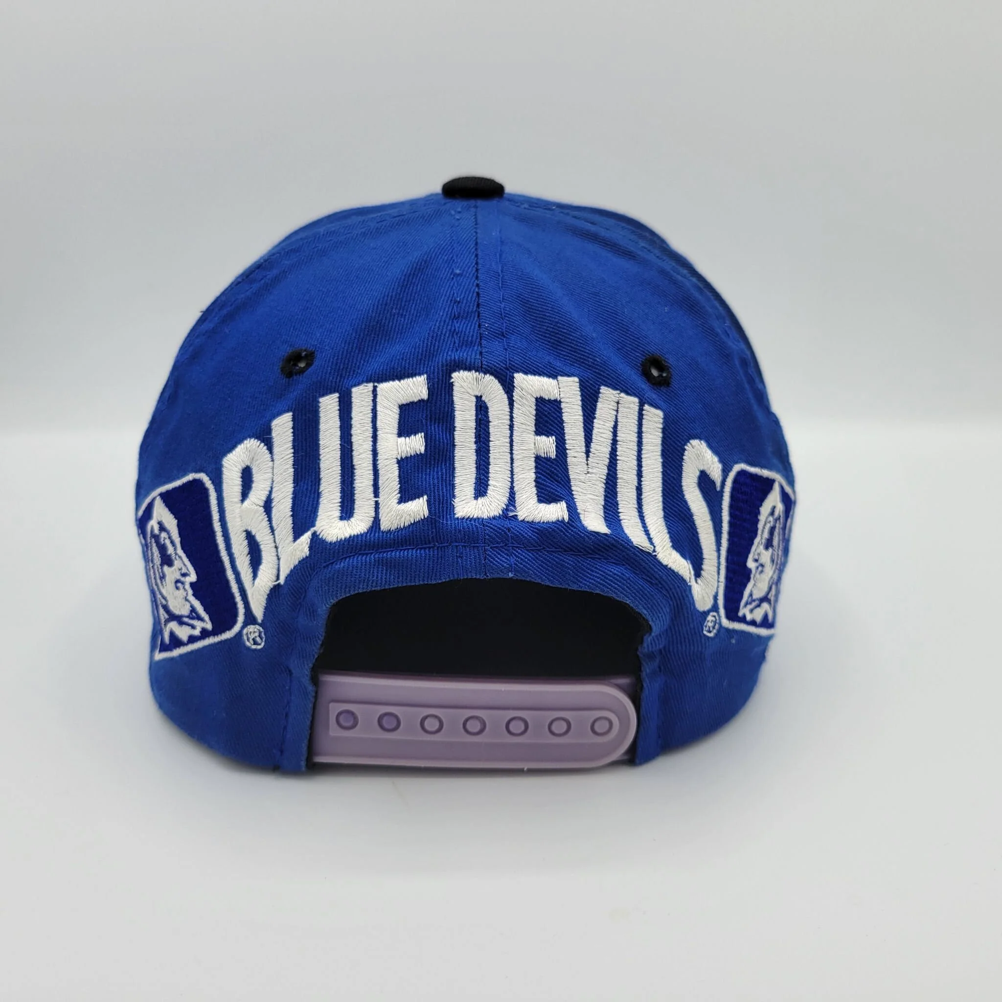 Duke Blue Devils Vintage 90s Snapback Hat Black and Blue College University Baseball Style Cap One Size Fits All - Image 4