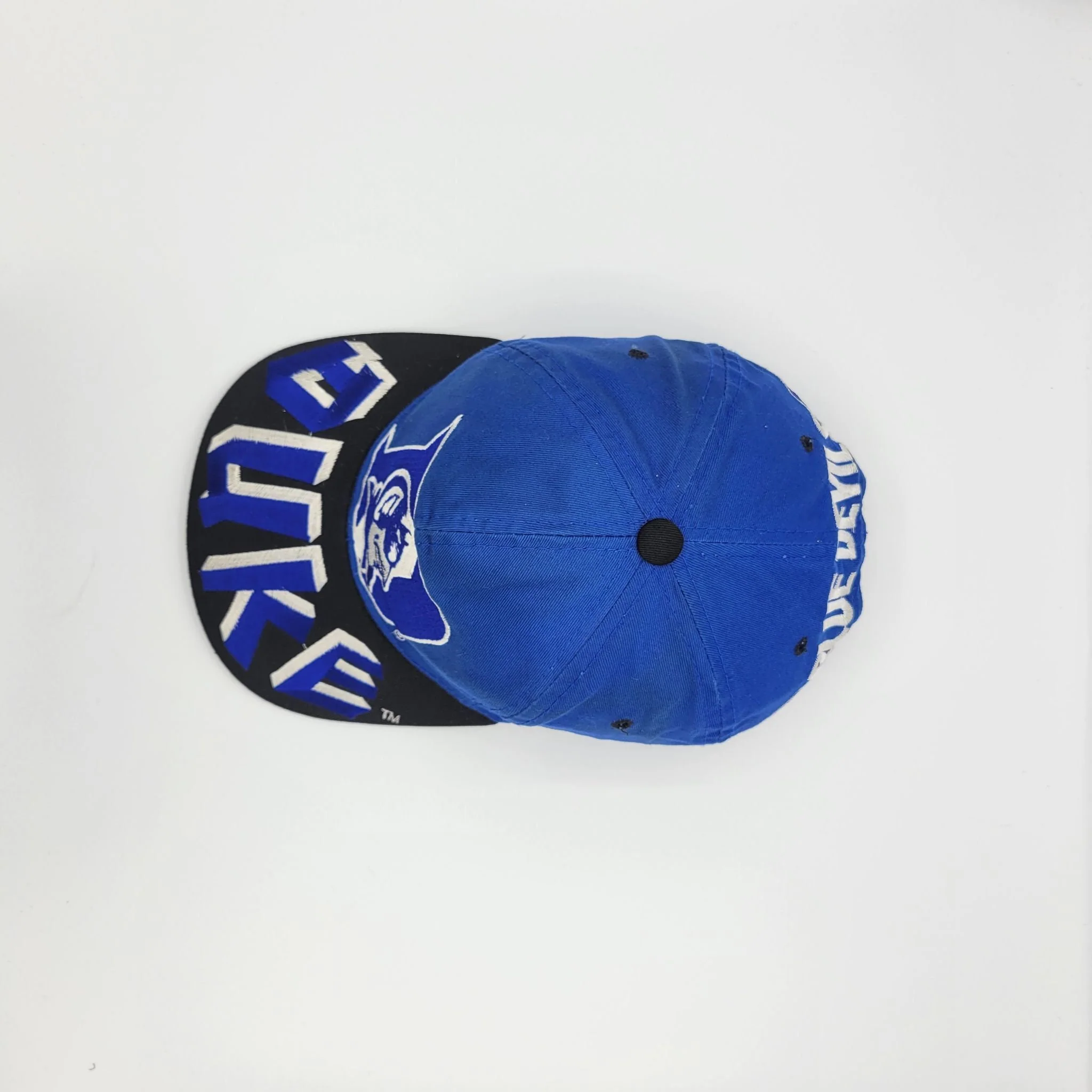 Duke Blue Devils Vintage 90s Snapback Hat Black and Blue College University Baseball Style Cap One Size Fits All - Image 7