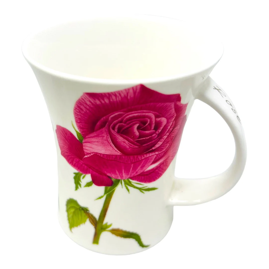 00s Dunoon China Pink Rose Cup Mug 4 1/2" Tall England Design Cadenza by Kathy Pickles By Kathy Pickles - Image 11