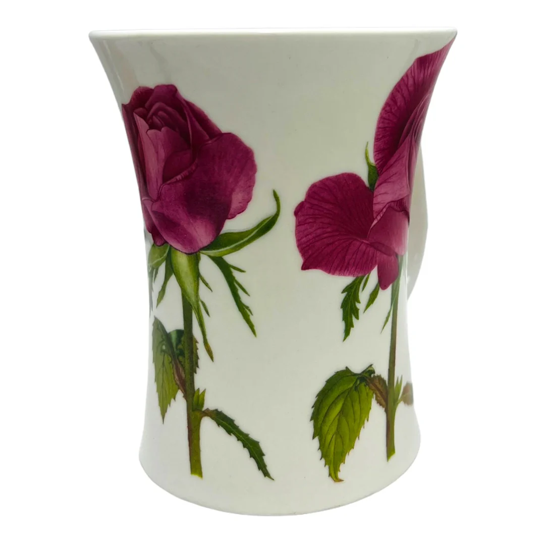 00s Dunoon China Pink Rose Cup Mug 4 1/2" Tall England Design Cadenza by Kathy Pickles By Kathy Pickles - Image 3