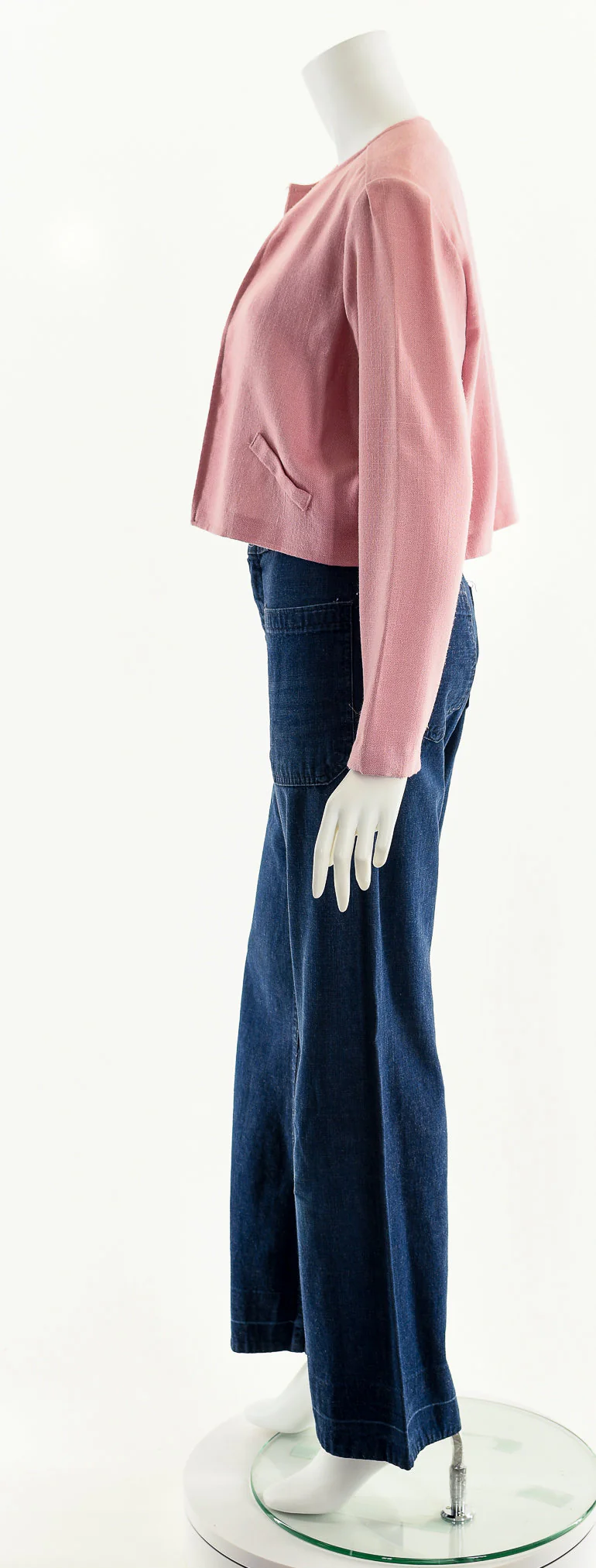 Dusty Pink Cropped Jacket - Image 9