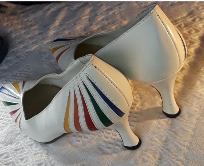 80's Rainbow Accent Heels by J.renee' - Image 3