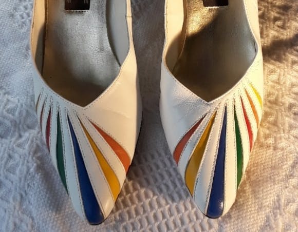 80's Rainbow Accent Heels by J.renee' - Image 4