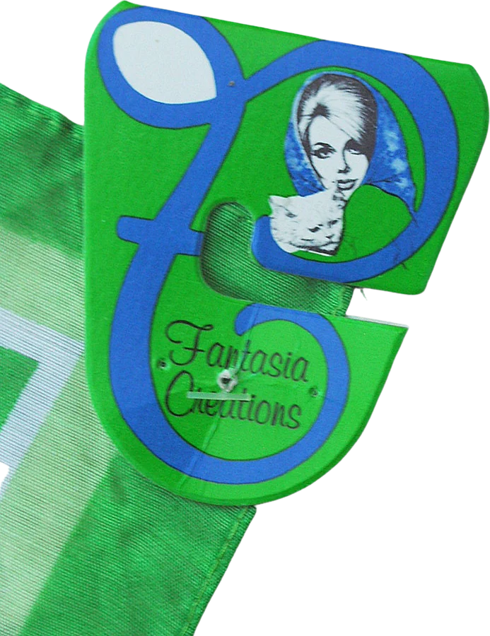 Early 60s Green Mod "deadstock" Scarf From Japan