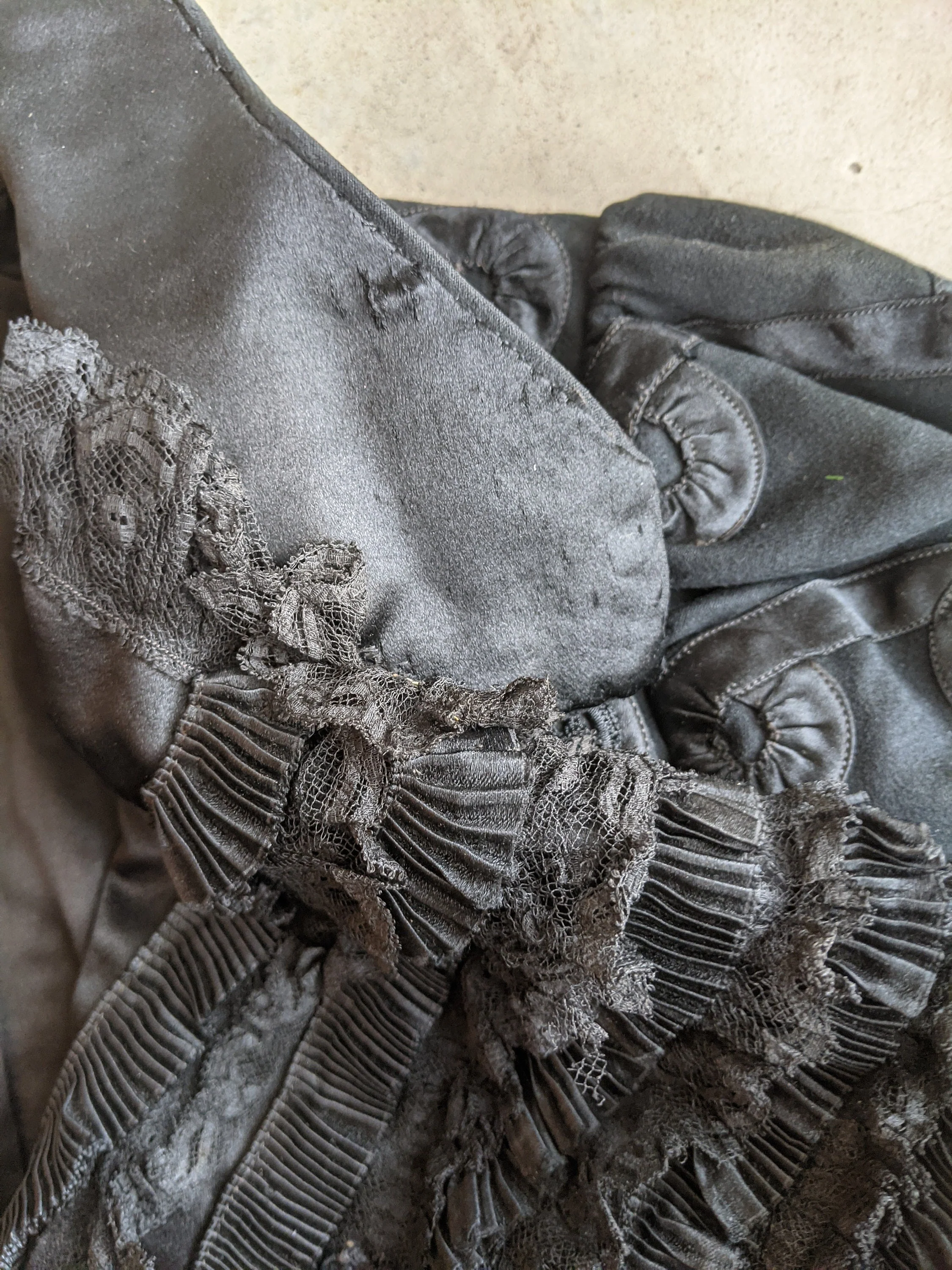 Early Edwardian Wool Silk Bodice Or Jacket Study Display Antique Edwardian Clothing Historical Fashion - Image 5