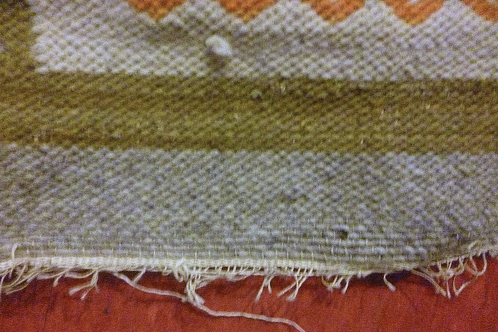 Early Hand Woven Wool Blanket Wool Americana - Image 5