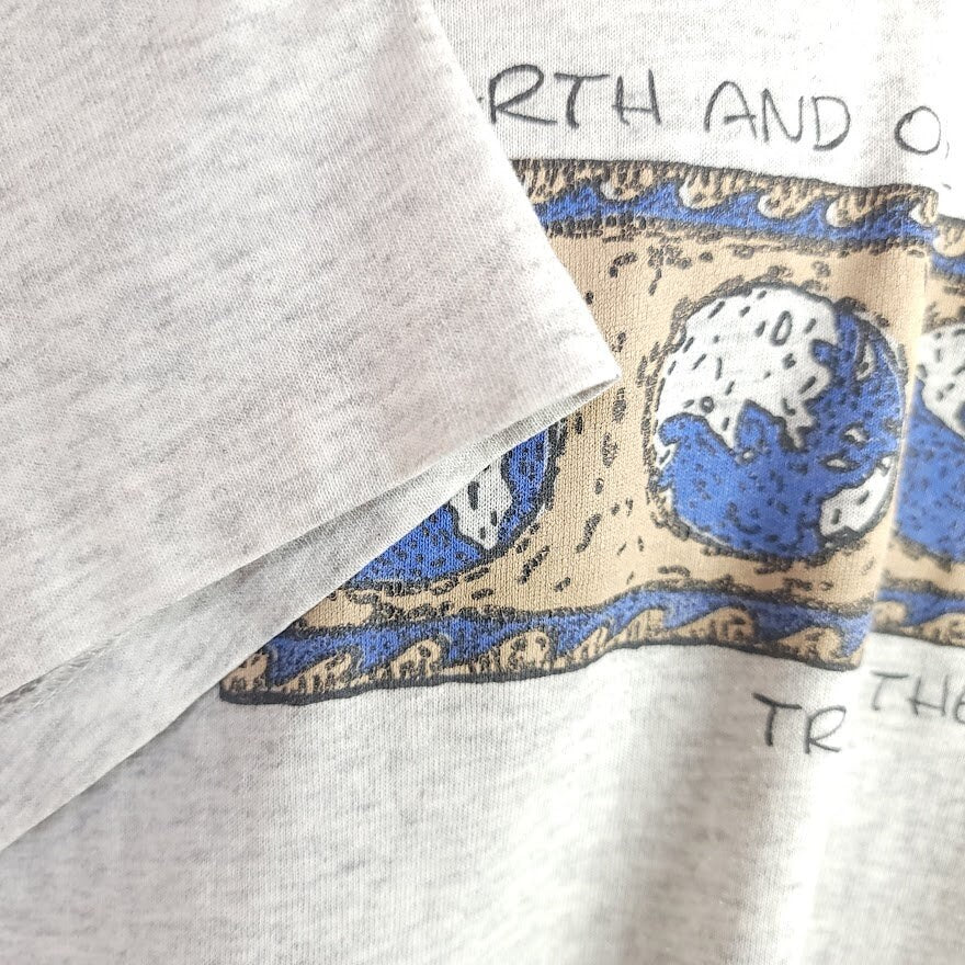 Earth Day T-Shirt Vintage 90s Earth and School Matter Treat Them Well Made In Usa Mens Size 2xl - Image 7