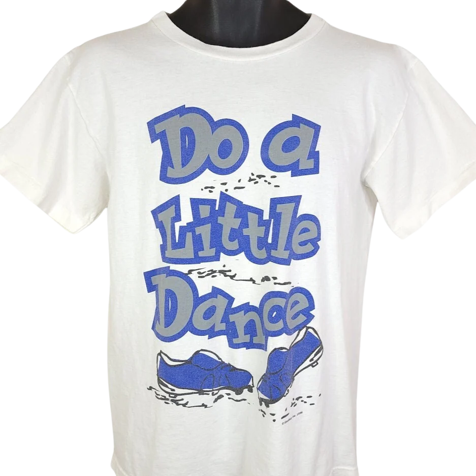 Eastbay Baseball T-Shirt Vintage 90s Do a Little Dance Make a Little Glove Made In Usa Mens Size Medium