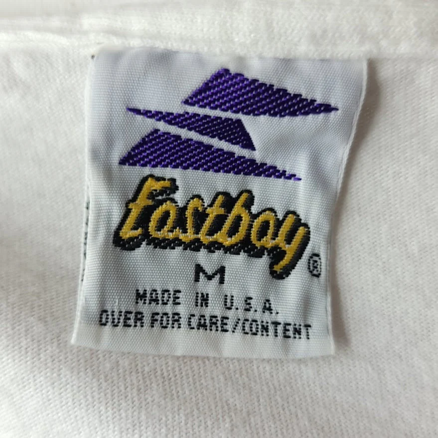 Eastbay Baseball T-Shirt Vintage 90s Do a Little Dance Make a Little Glove Made In Usa Mens Size Medium - Image 9