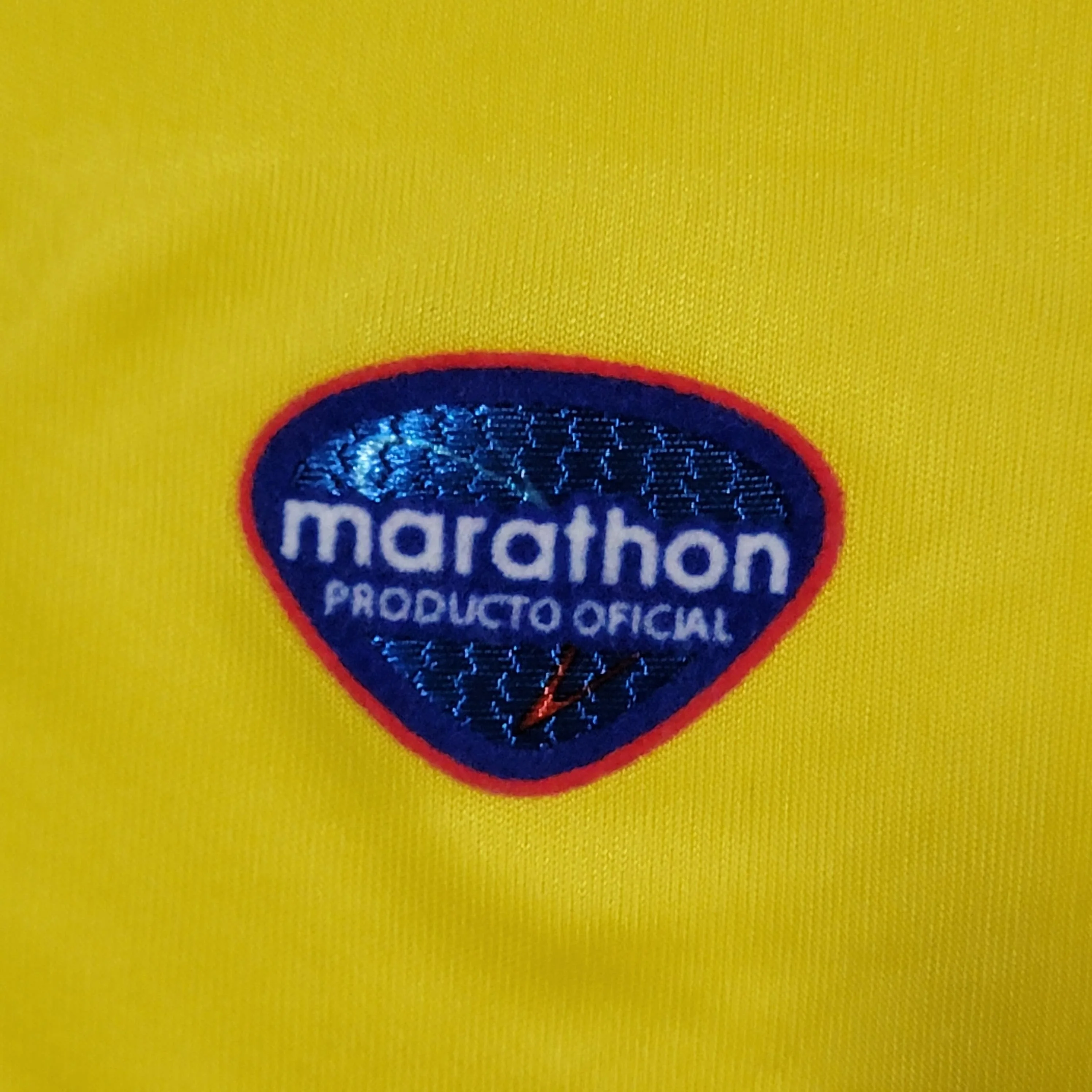 Ecuador National Team Marathon Soccer Jersey Yellow Blue Kit Shirt Traditional Home Uniform Size Men's - Image 3