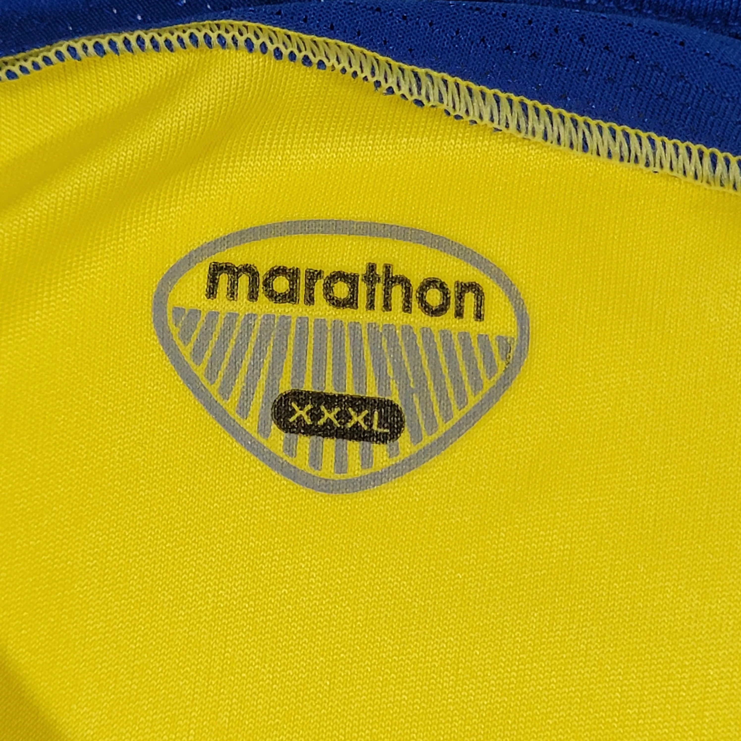 Ecuador National Team Marathon Soccer Jersey Yellow Blue Kit Shirt Traditional Home Uniform Size Men's - Image 5