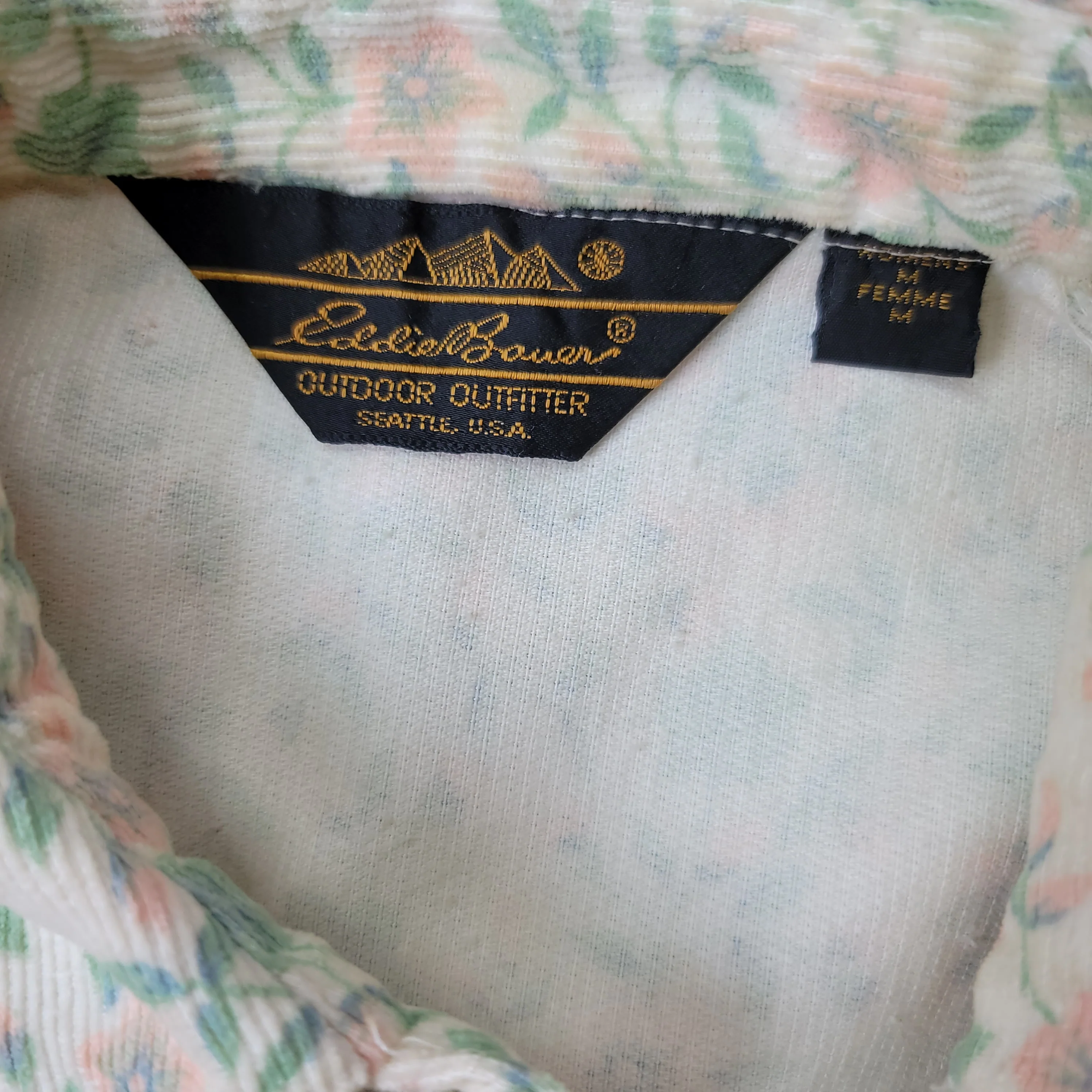 Eddie Bauer Corduroy Floral Dress M Modest Pockets By Eddie Bauer - Image 11