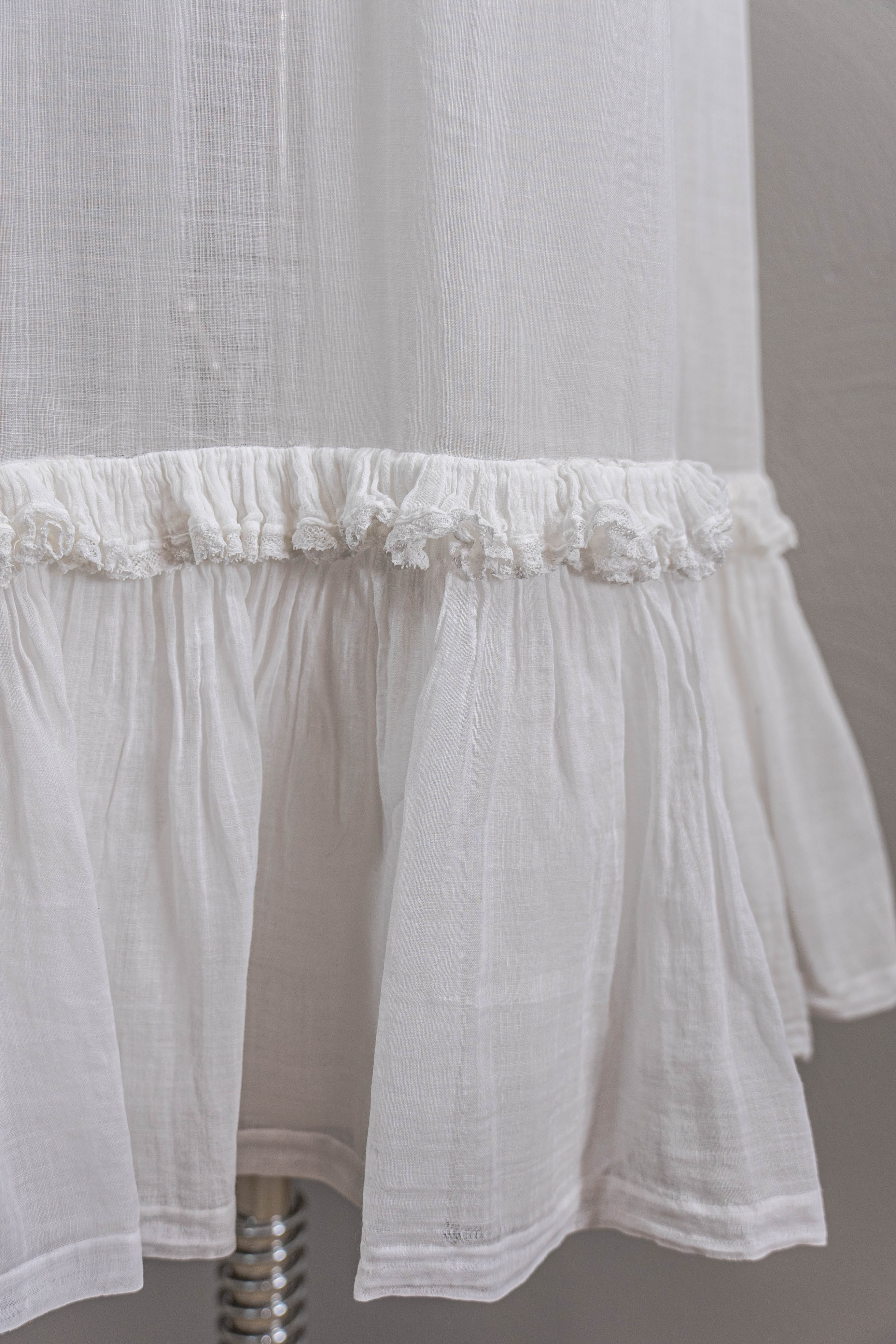 Edwardian Antique Lawn Cotton Skirt Light Weight Ruffles - Image 3