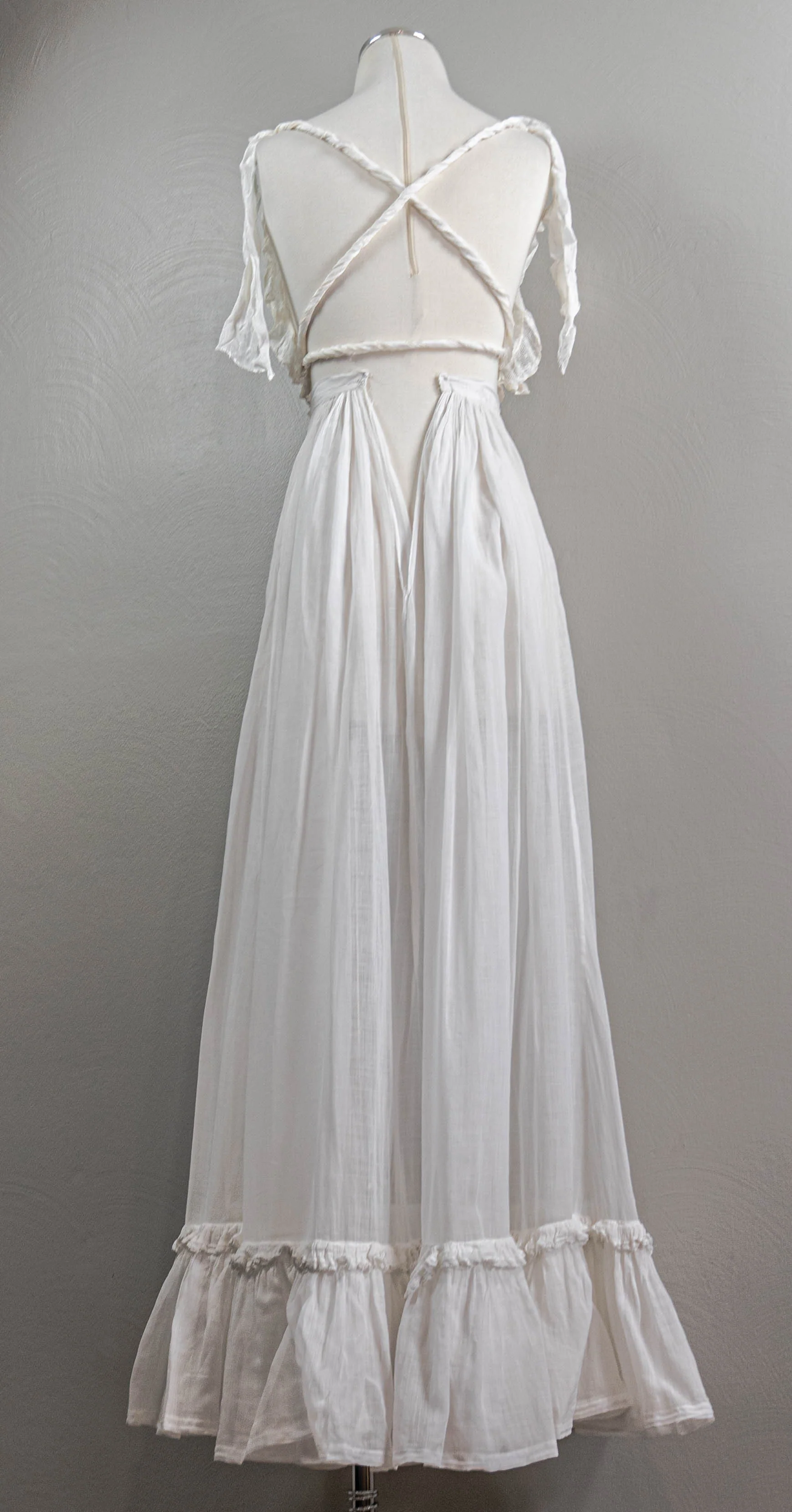 Edwardian Antique Lawn Cotton Skirt Light Weight Ruffles - Image 5
