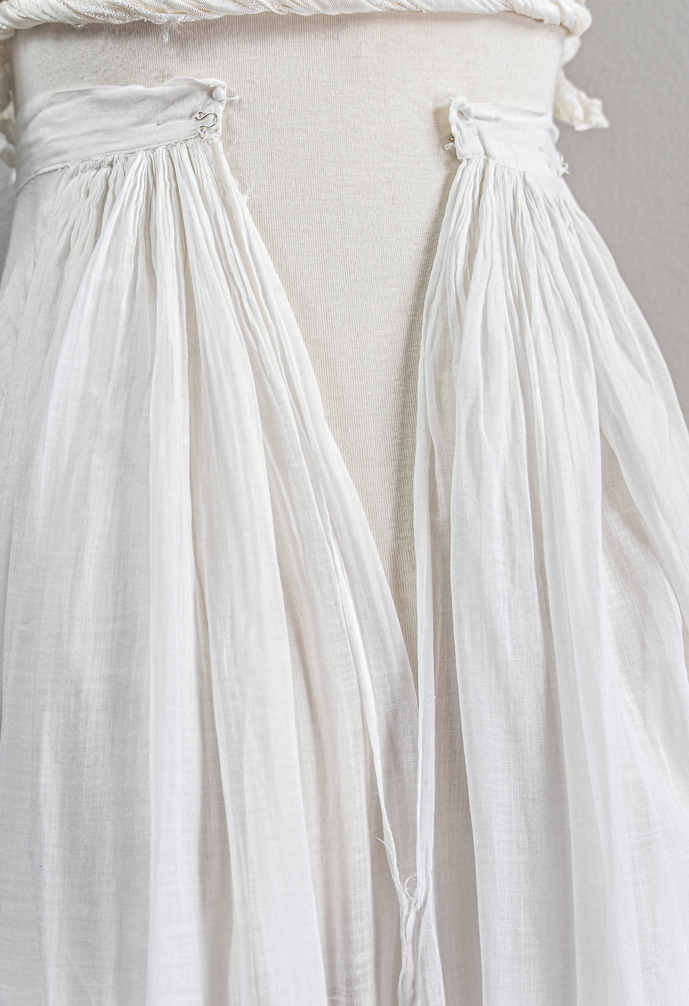Edwardian Antique Lawn Cotton Skirt Light Weight Ruffles - Image 6
