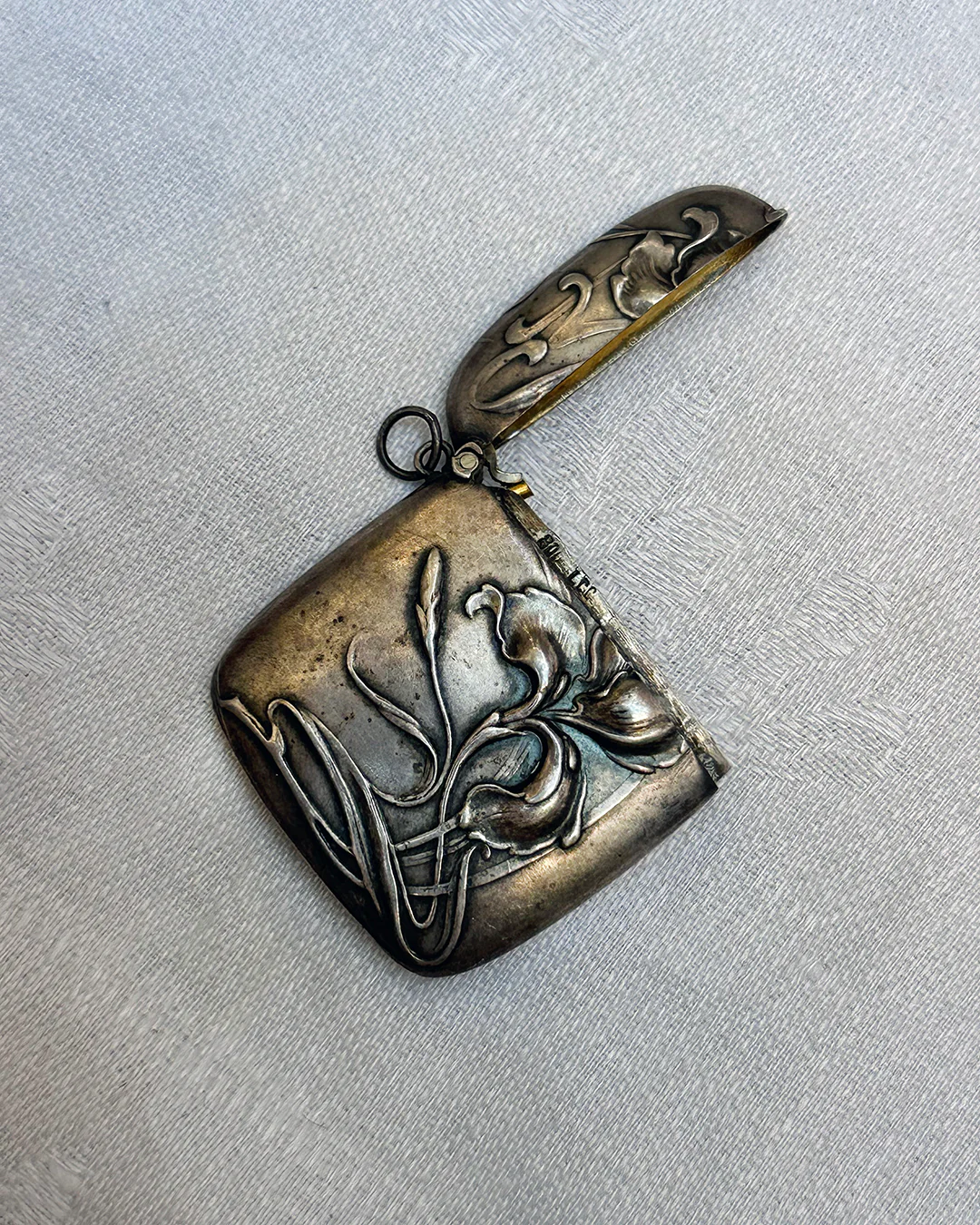 Edwardian Art Nouveau Silver Vesta/match Case Pendant - Image 4