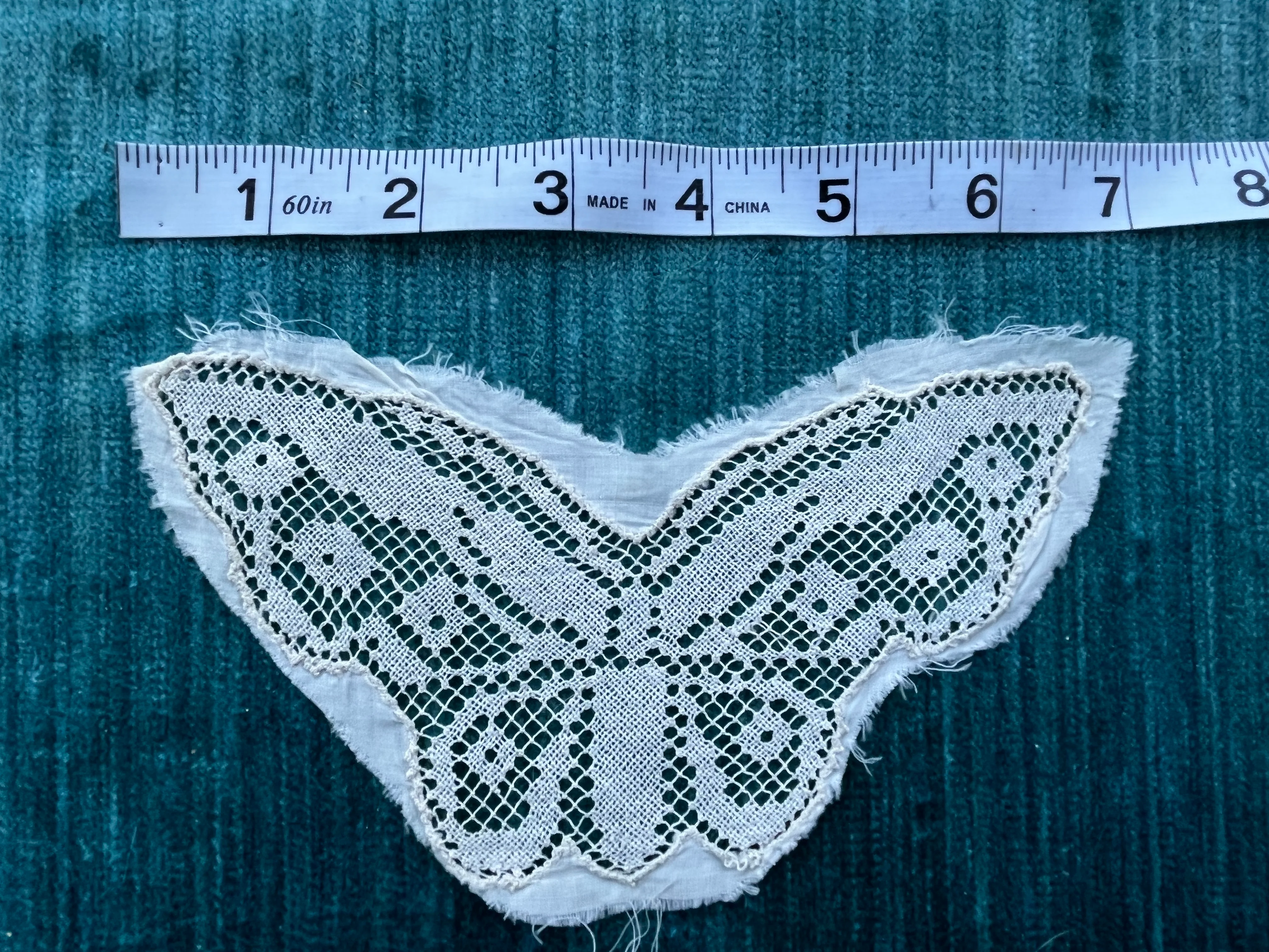 Edwardian Crochet Lace Butterfly Or Moth Applique - Image 3