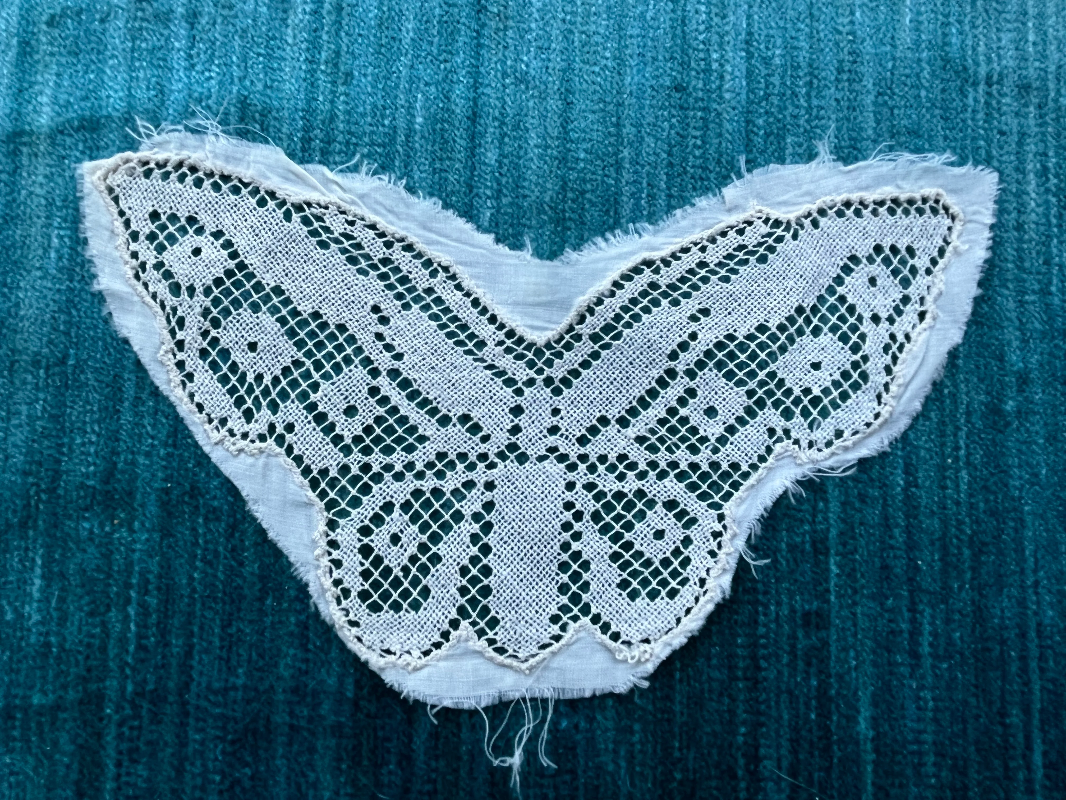 Edwardian Crochet Lace Butterfly Or Moth Applique - Image 5