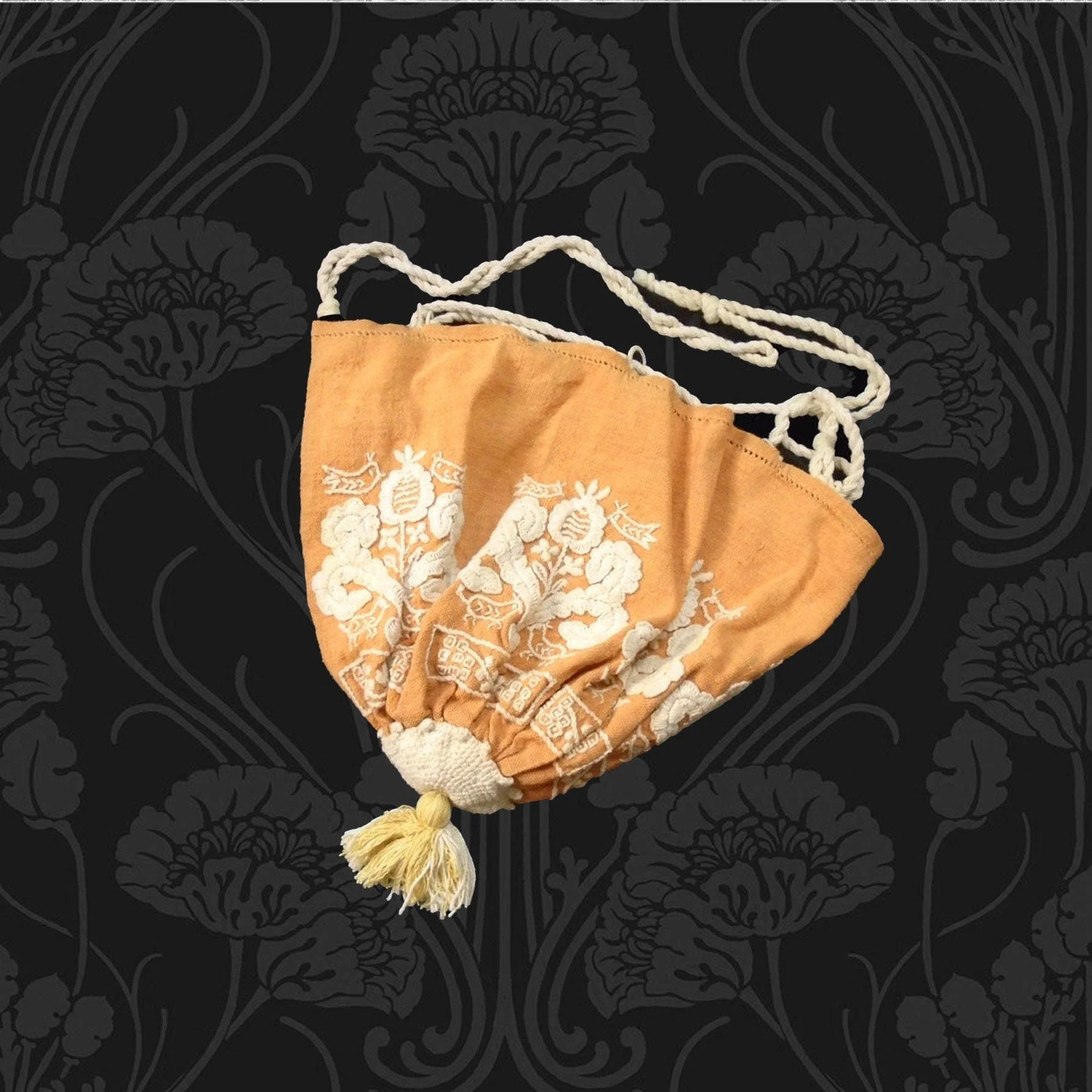 Edwardian Handmade Embroidered Pouch Purse - Image 3
