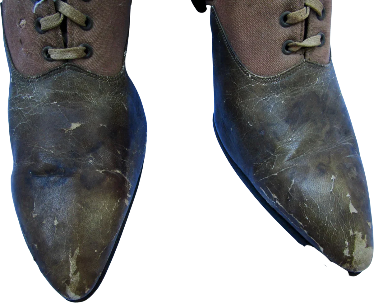 Edwardian/Victorian 2-tone Ladies' Boots For Study Display Restoration - Image 7