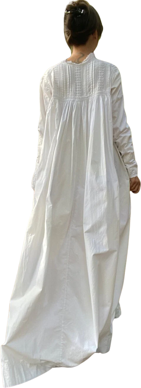 Edwardian/Victorian White Cotton Nightdress - Image 2