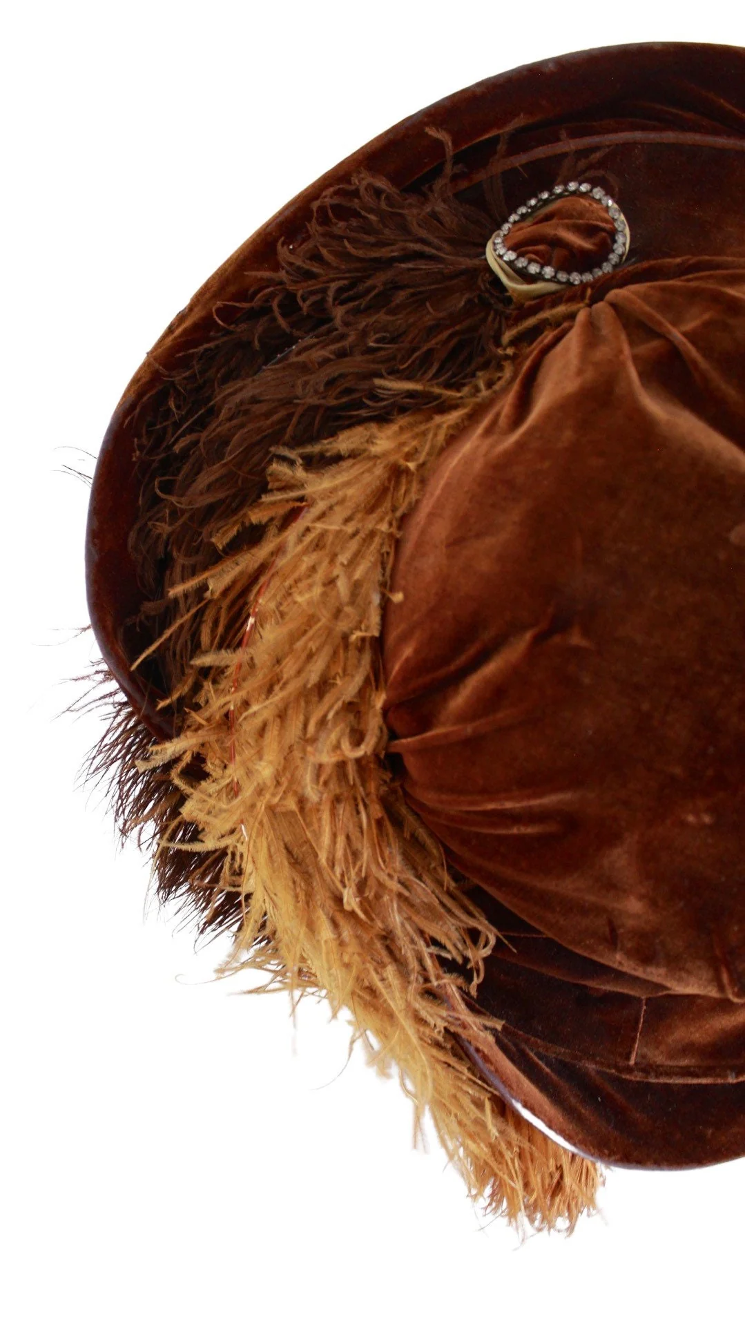 Edwardian Wide Brim Brown Velvet Merry Widow Picture Merry Widow Hat - Image 6