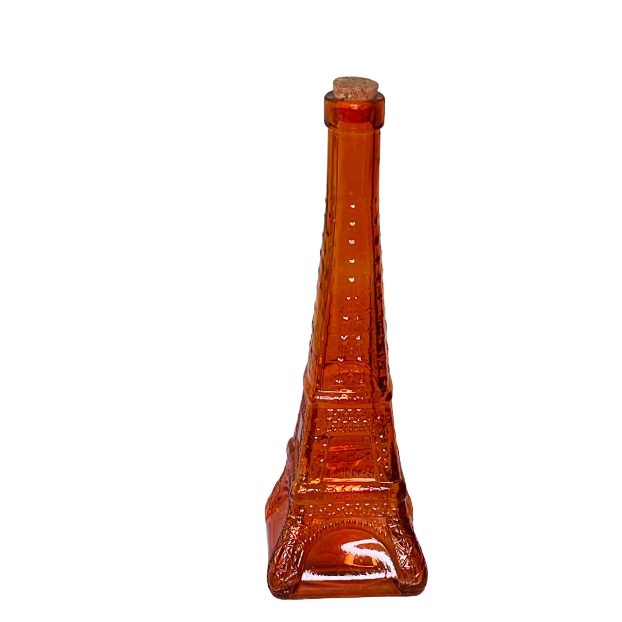 Eiffel Tower Bottle Glass Decanter W Cork Liquor - Image 3