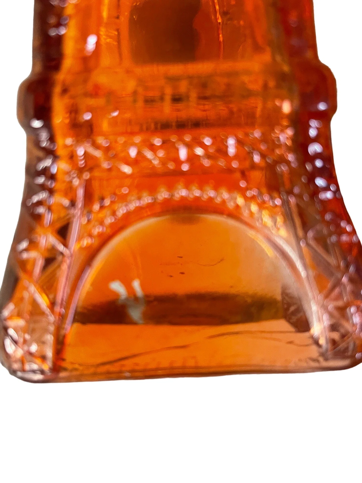 Eiffel Tower Bottle Glass Decanter W Cork Liquor - Image 5