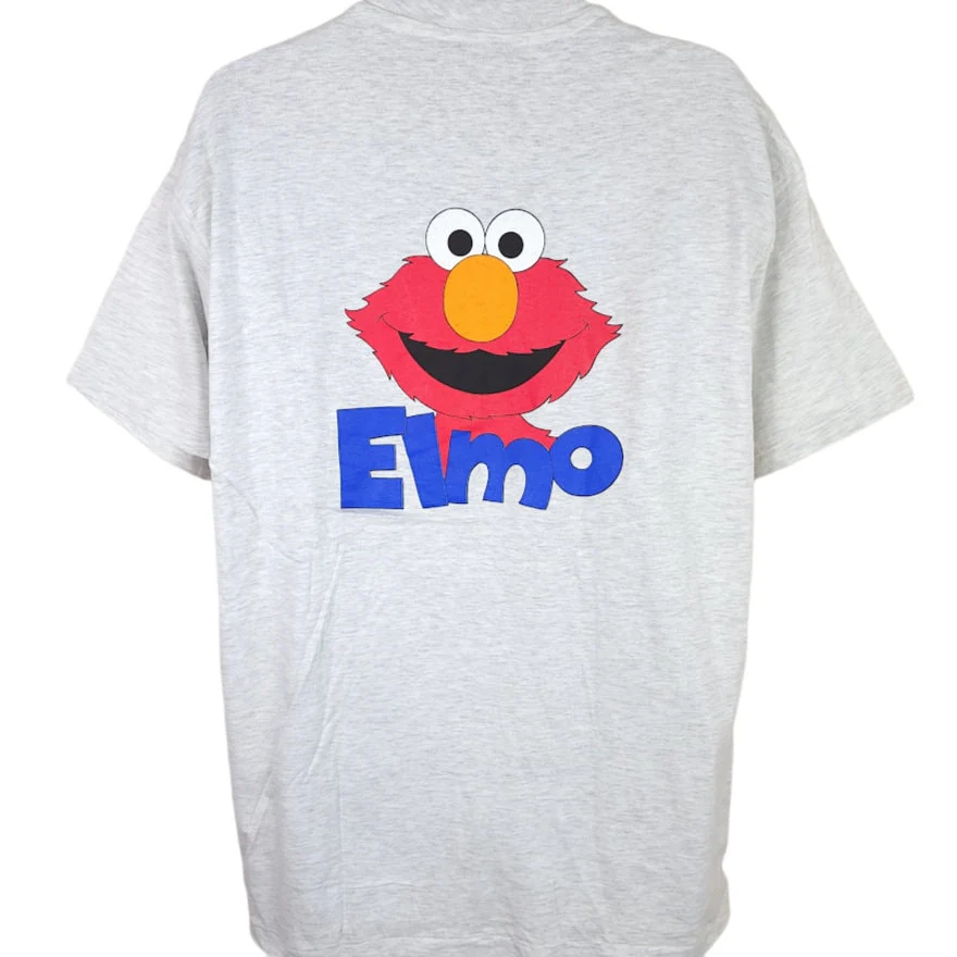 Elmo Sesame Street T-Shirt Vintage 90s Mega Print Made In Usa Mens Size Xl - Image 3
