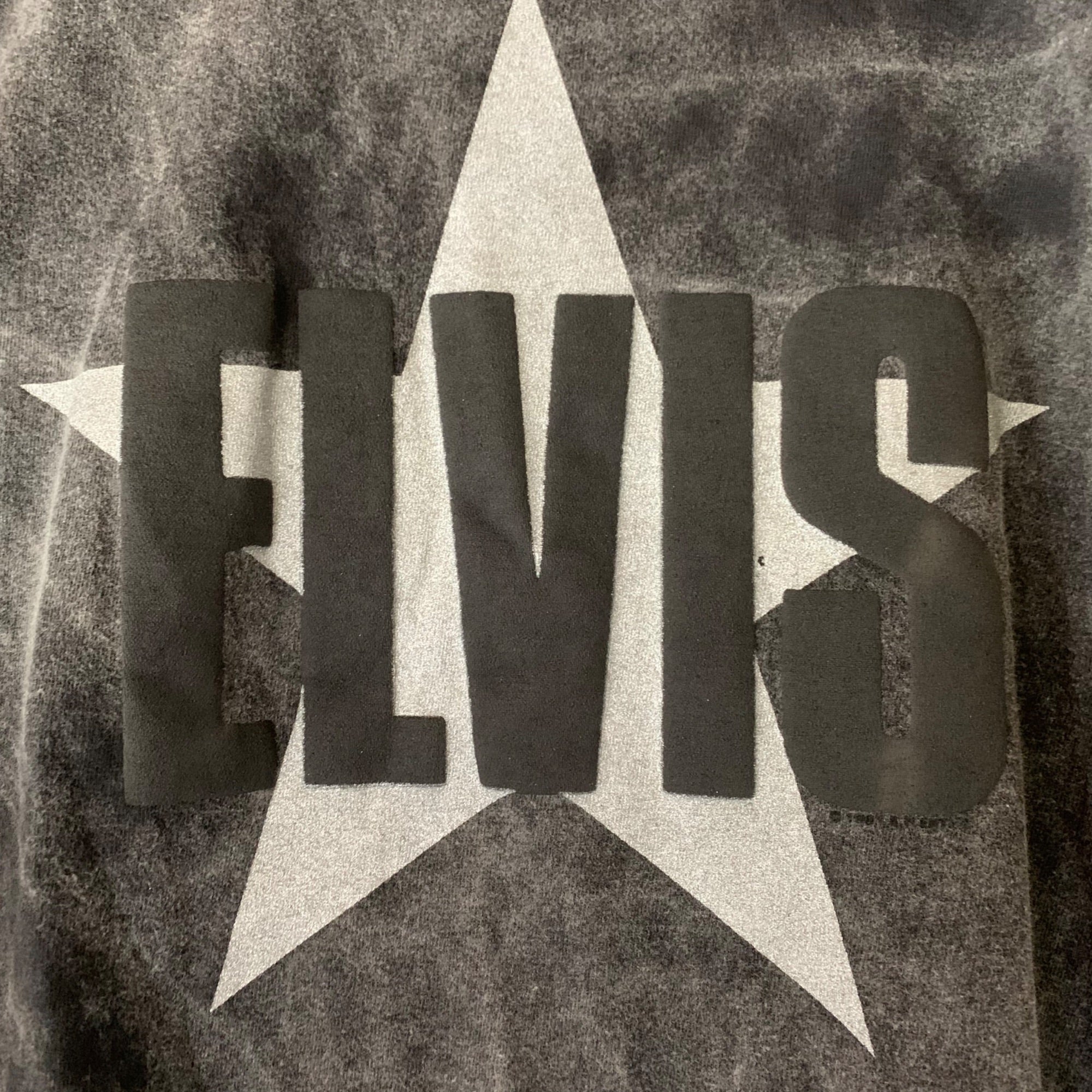 Elvis Single Stitch Garment Dyed T-Shirt Vintage 90s Deadstock Nos Gray Hanes by Hanes - Image 3