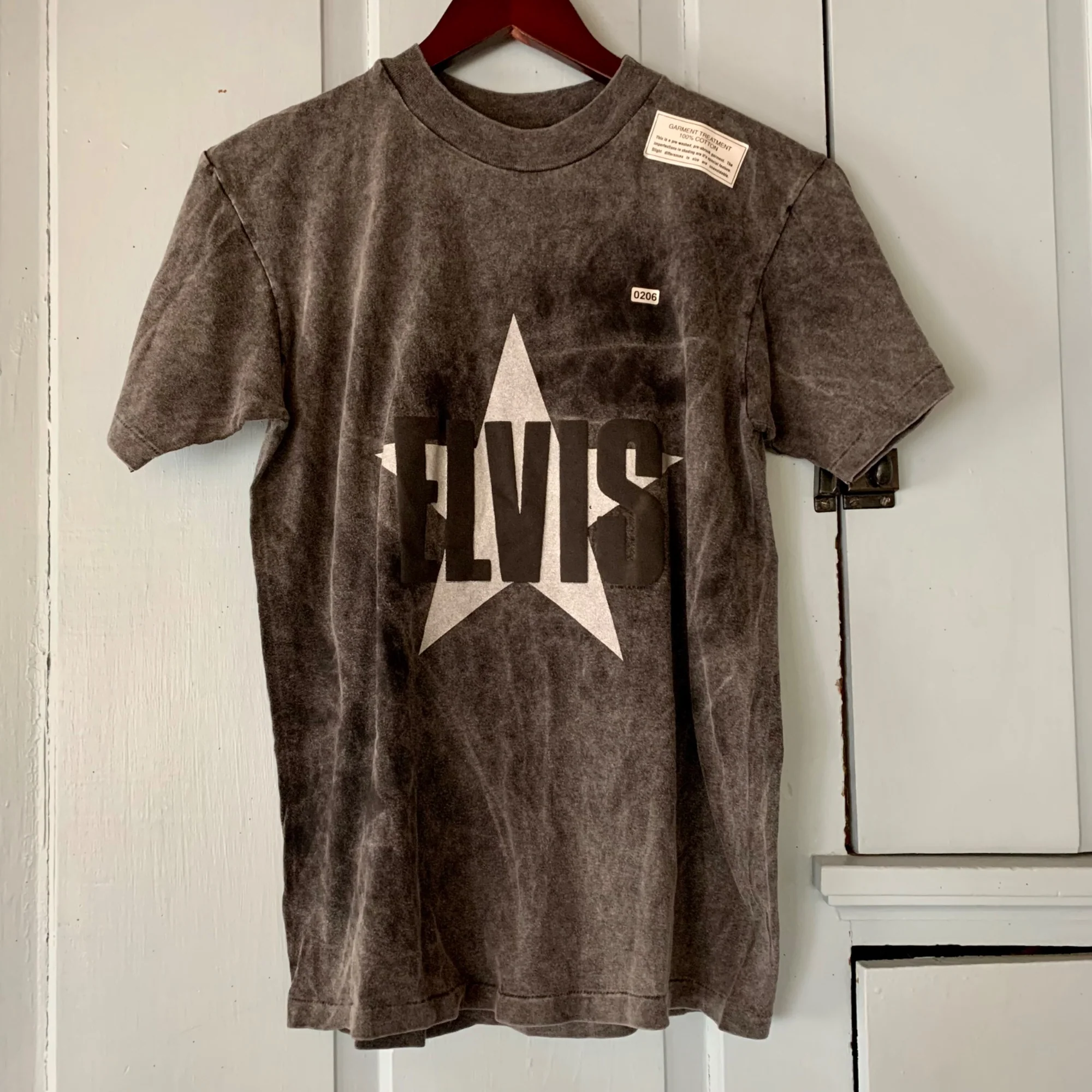 Elvis Single Stitch Garment Dyed T-Shirt Vintage 90s Deadstock Nos Gray Hanes by Hanes - Image 6