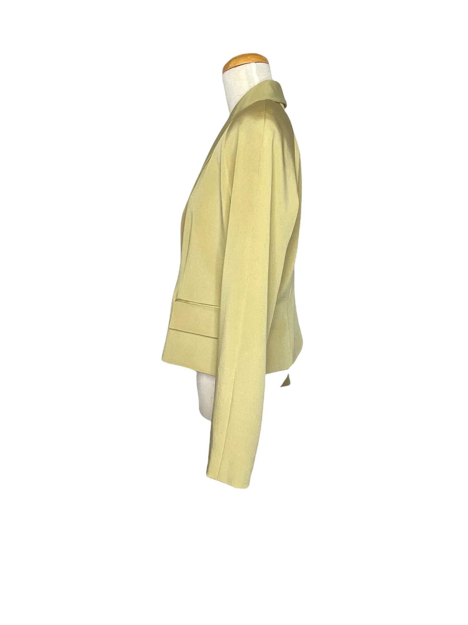 Emanuel Ungaro Italian Silk Blazer Vintage Olive Gold by Emanuel Ungaro - Image 5